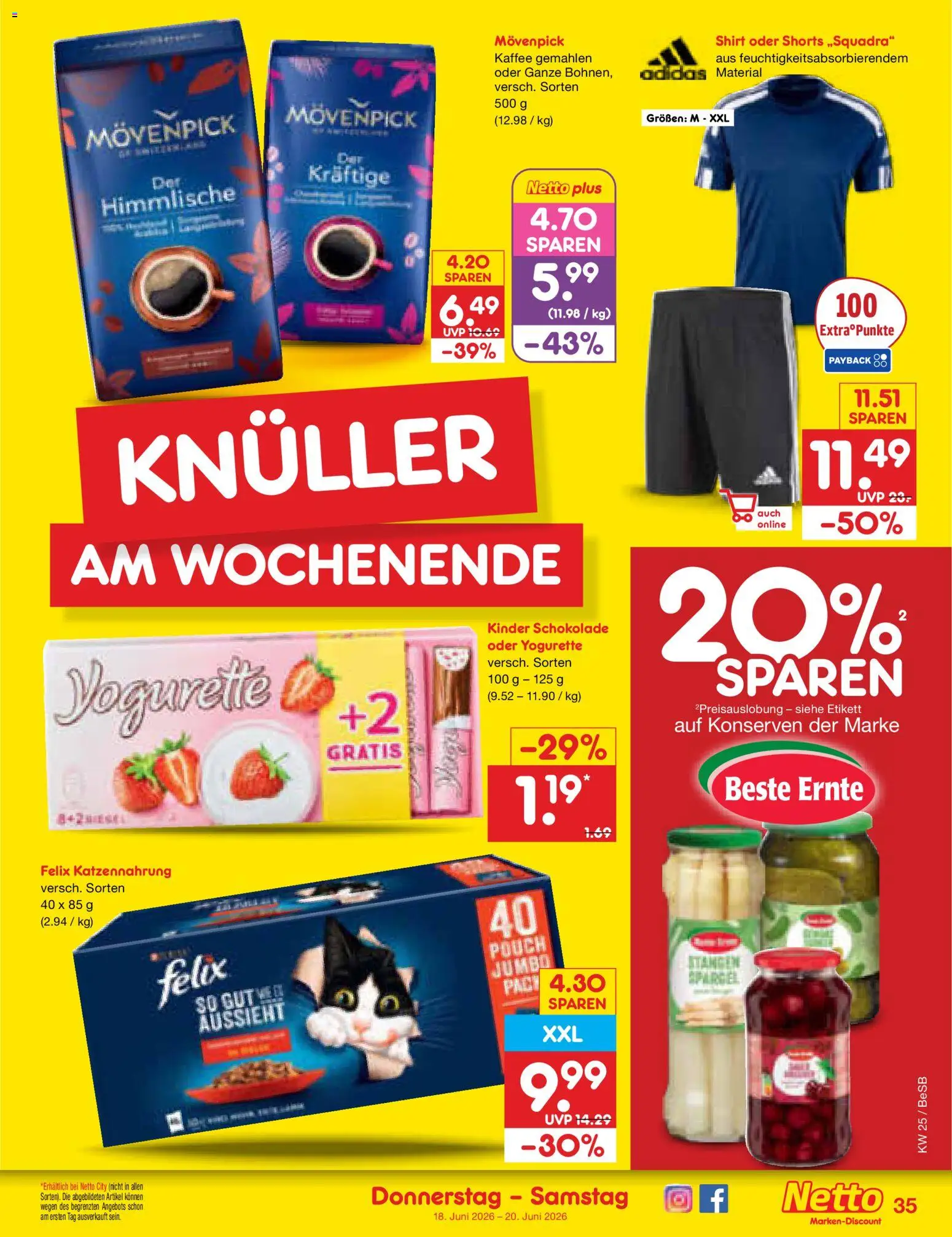 Netto Marken-Discount Prospekt – gültig ab 15.06.2026 | Seite: 47 | Produkte: Shirt, Kaffee, Schokolade, Spargel
