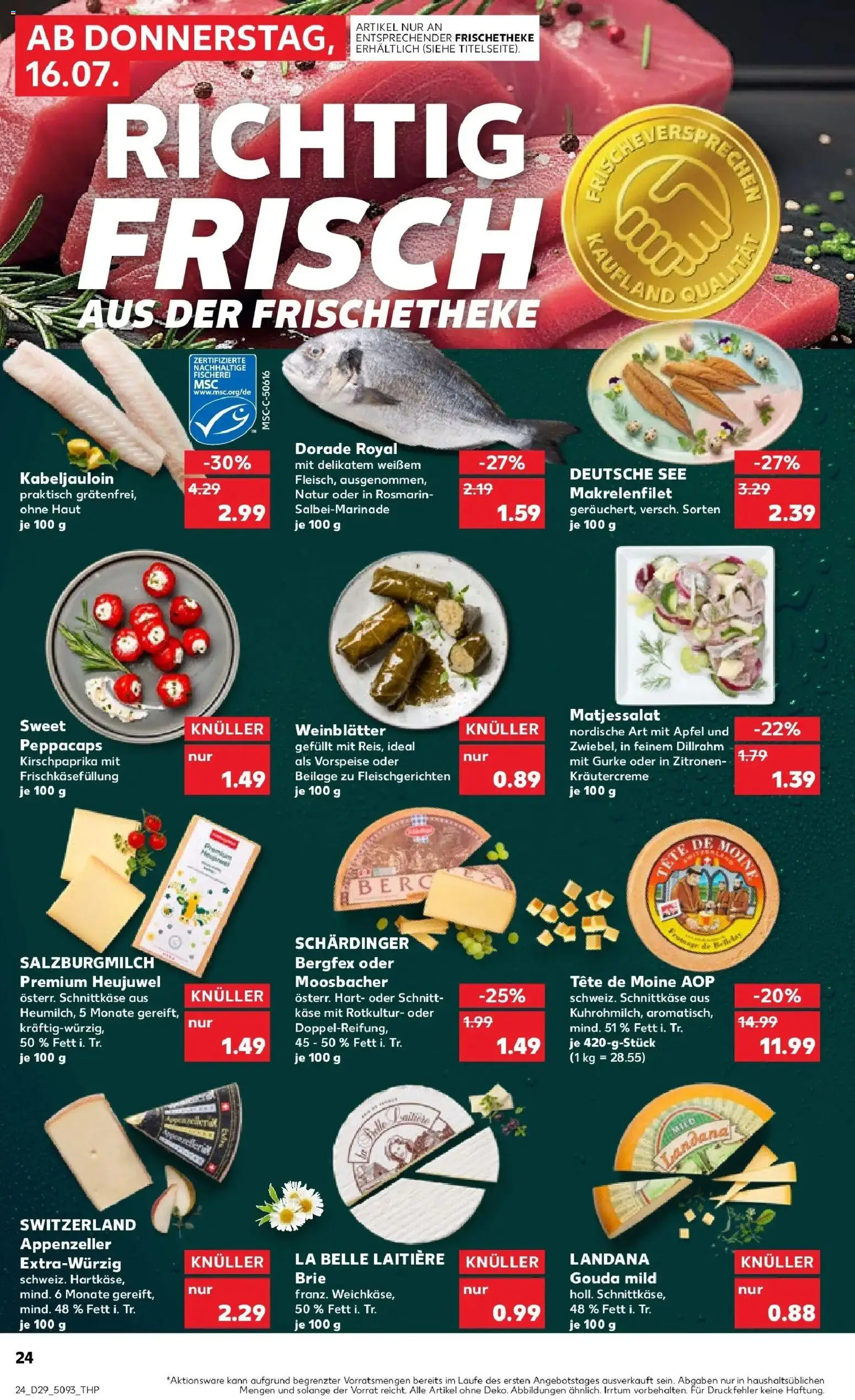Kaufland Prospekt Mainz – gültig ab 13.07.2026 | Seite: 33 | Produkte: Käse, Gouda, Äpfel, Zitronen