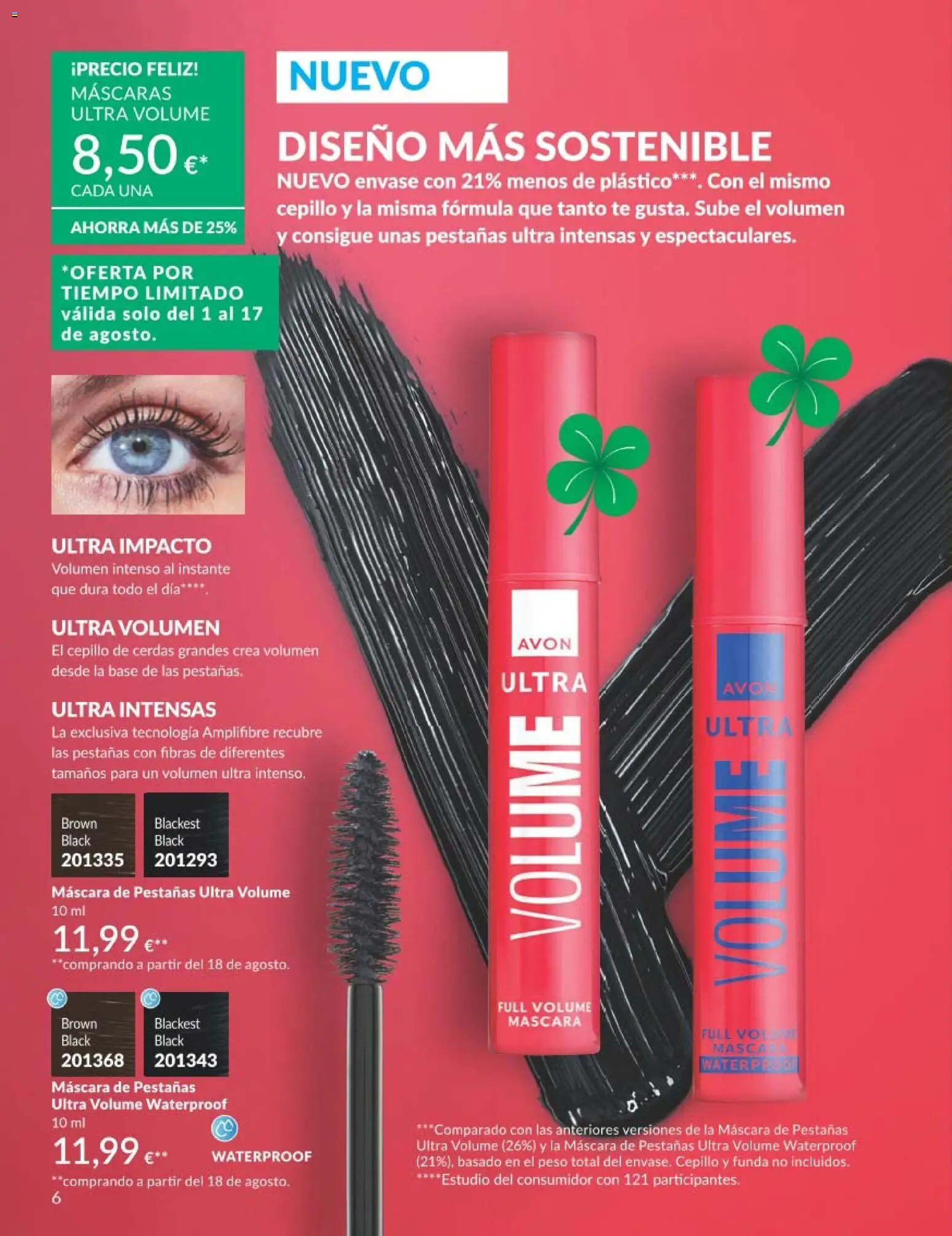 Catálogo AVON campaña 8 │ válido desde el 01/08/2026 | Página: 6 | Productos: Máscara, Té, Funda, Peso