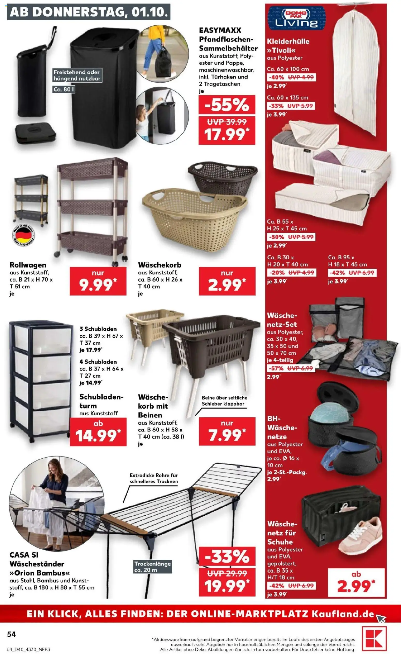 Kaufland Prospekt Potsdam – gültig ab 01.10.2026 | Seite: 58 | Produkte: Korb, Waschestander