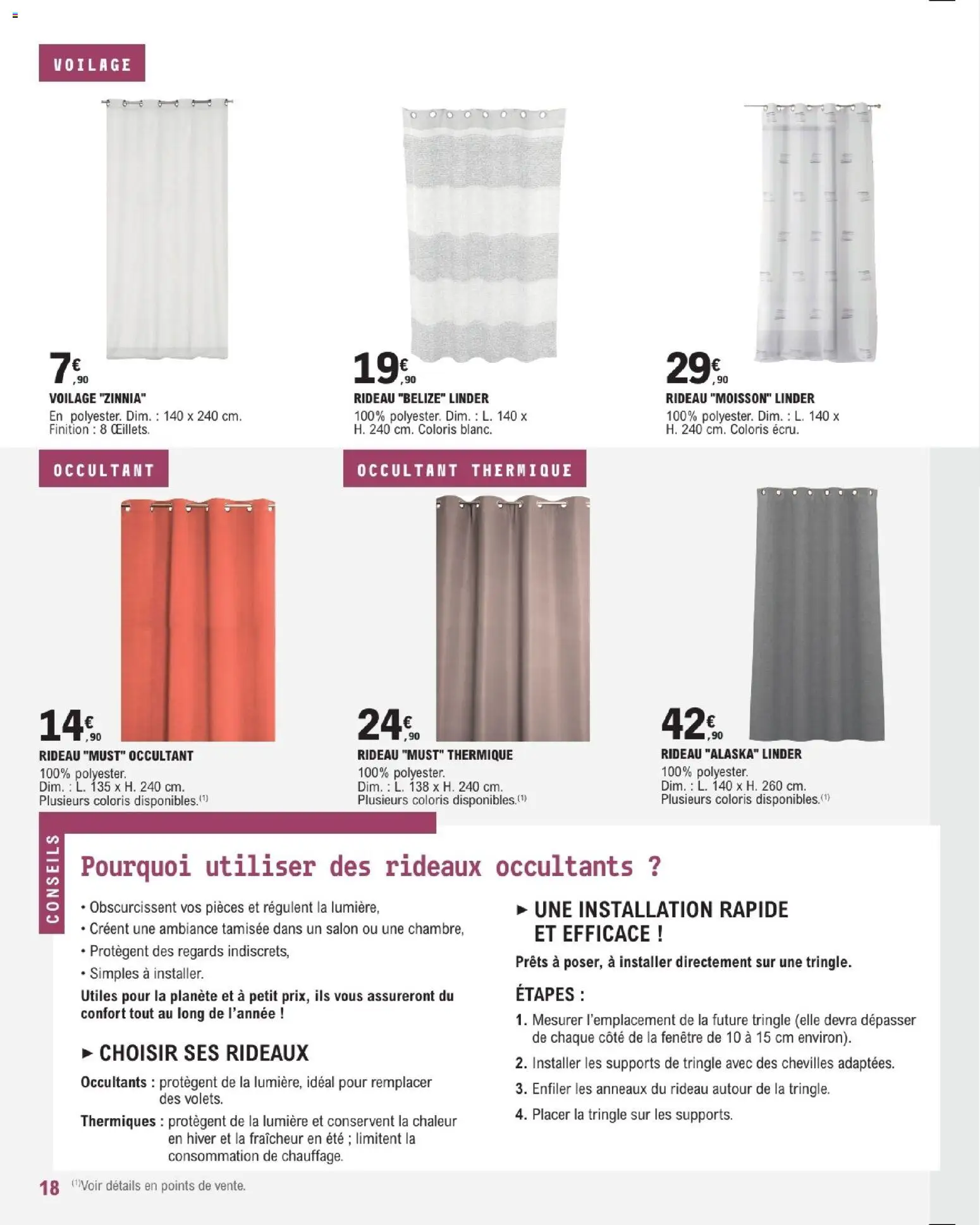 {H1} | Page: 18 | Produits: Voilage, Rideaux, Rideau