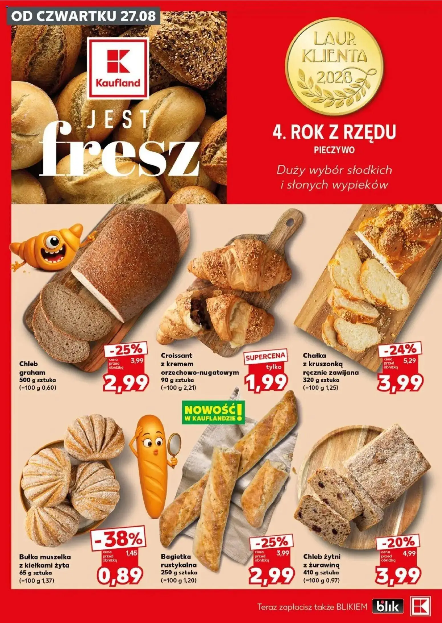 Kaufland gazetka - Super Weekend od 29.08.2026 - od jutra PDF | Strona: 16 | Produkty: Croissant, Chleb żytni, Żurawina, Chleb graham