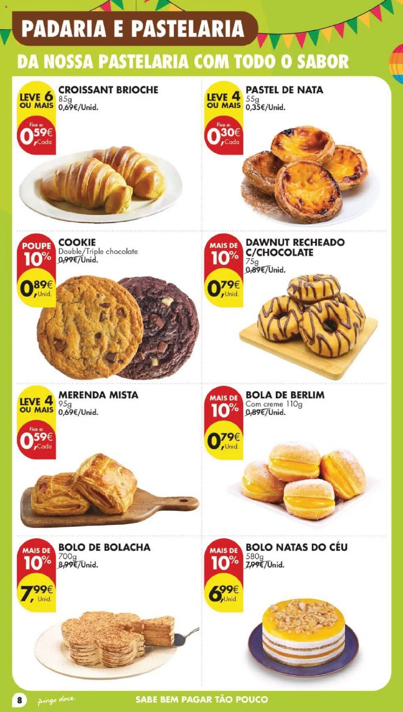 Pingo Doce folheto │ válido de 09.06.2026 | Página: 10 | Produtos: Padaria, Bolo, Nata, Natas