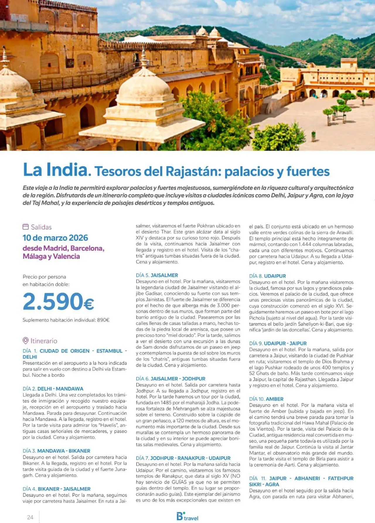 B the travel brand Viajeros Expertos Internacional 2026 │ válido desde el 03/10/2025 | Página: 24 | Productos: Miel, Té, Audio