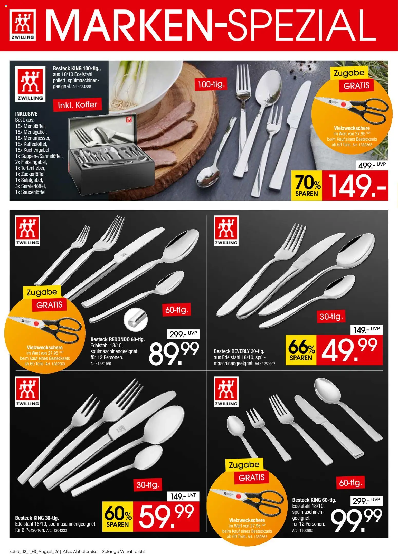 Zurbrüggen Zwilling Marken-Spezial – gültig ab 05.08.2026 | Seite: 2 | Produkte: Koffer