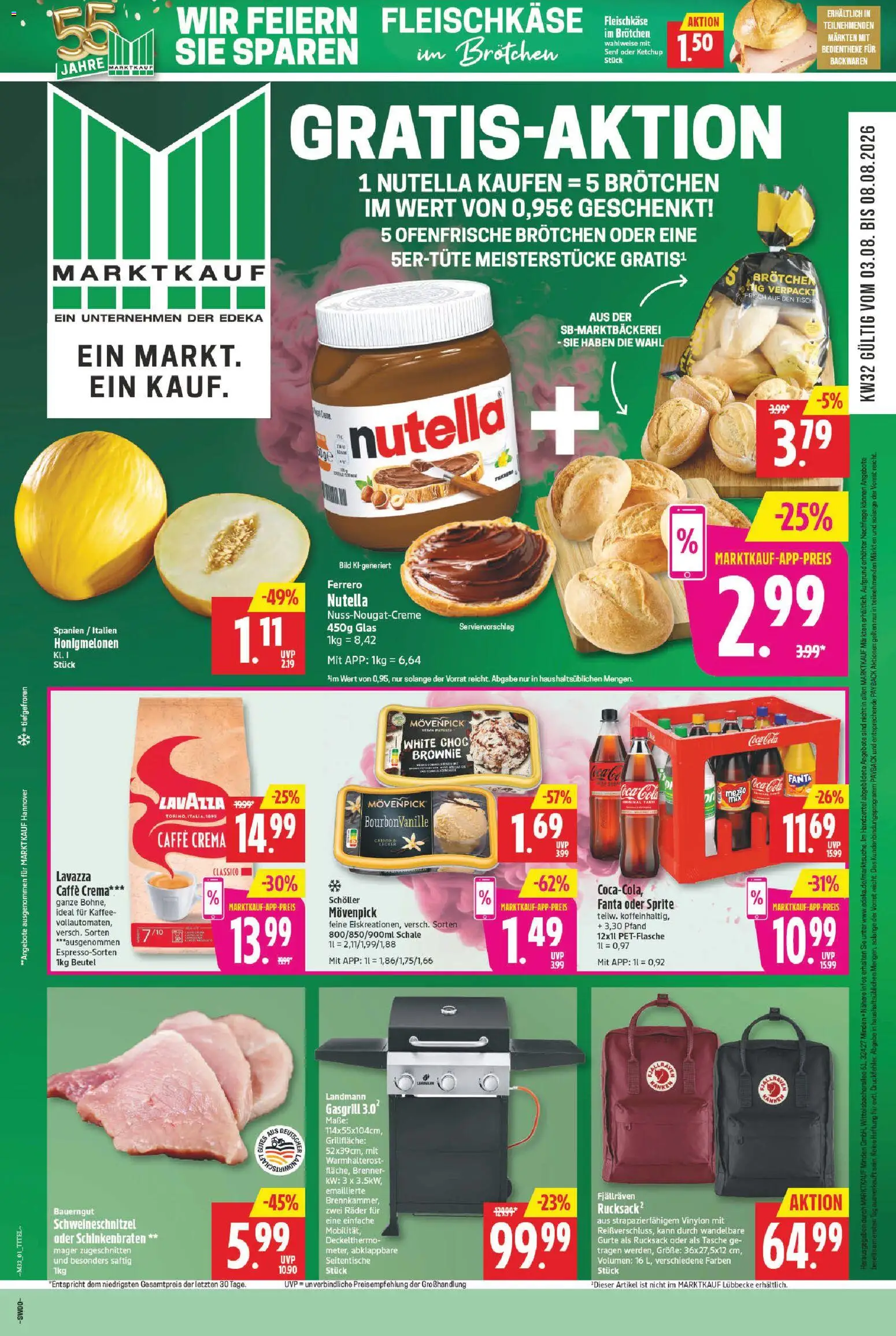 Marktkauf Prospekt – gültig ab 03.08.2026 | Seite: 1 | Produkte: Lavazza, Sprite, Tisch, Ofenfrische