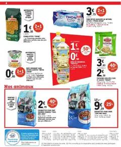 E.Leclerc - Prévisualisation de CROQUETTES POUR CHAT SAUMON LÉGUMES "TOUS MES AMIS", 2 kg. Le kg : 1,40 €. Panachage possible entre différentes variétés avec des prix différents. valide à partir de 23/06/2026 | Page: 4