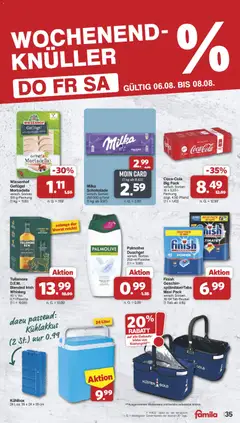 Famila Nordwest Prospekt ab 03.08.2026 gültig | Seite: 39 | Produkte: Cola, Schokolade, Duschgel, Whiskey