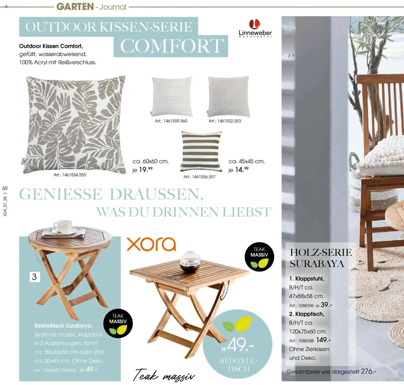 Zurbrüggen Garten Unna – gültig ab 19.03.2025 | Seite: 60 | Produkte: Beistelltisch, Kissen, Tisch