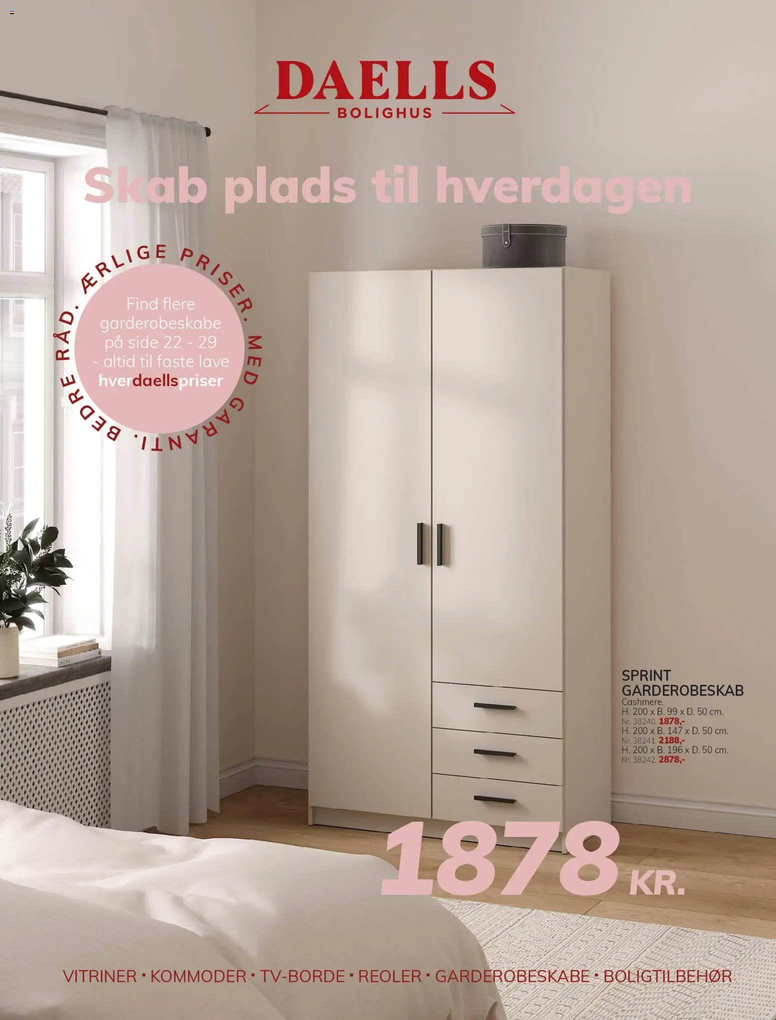 Daells Bolighus tilbudsavis – gyldig fra 11/02/2026 | Side: 1 | Produkter: Garderobeskabe, Reoler, Skab
