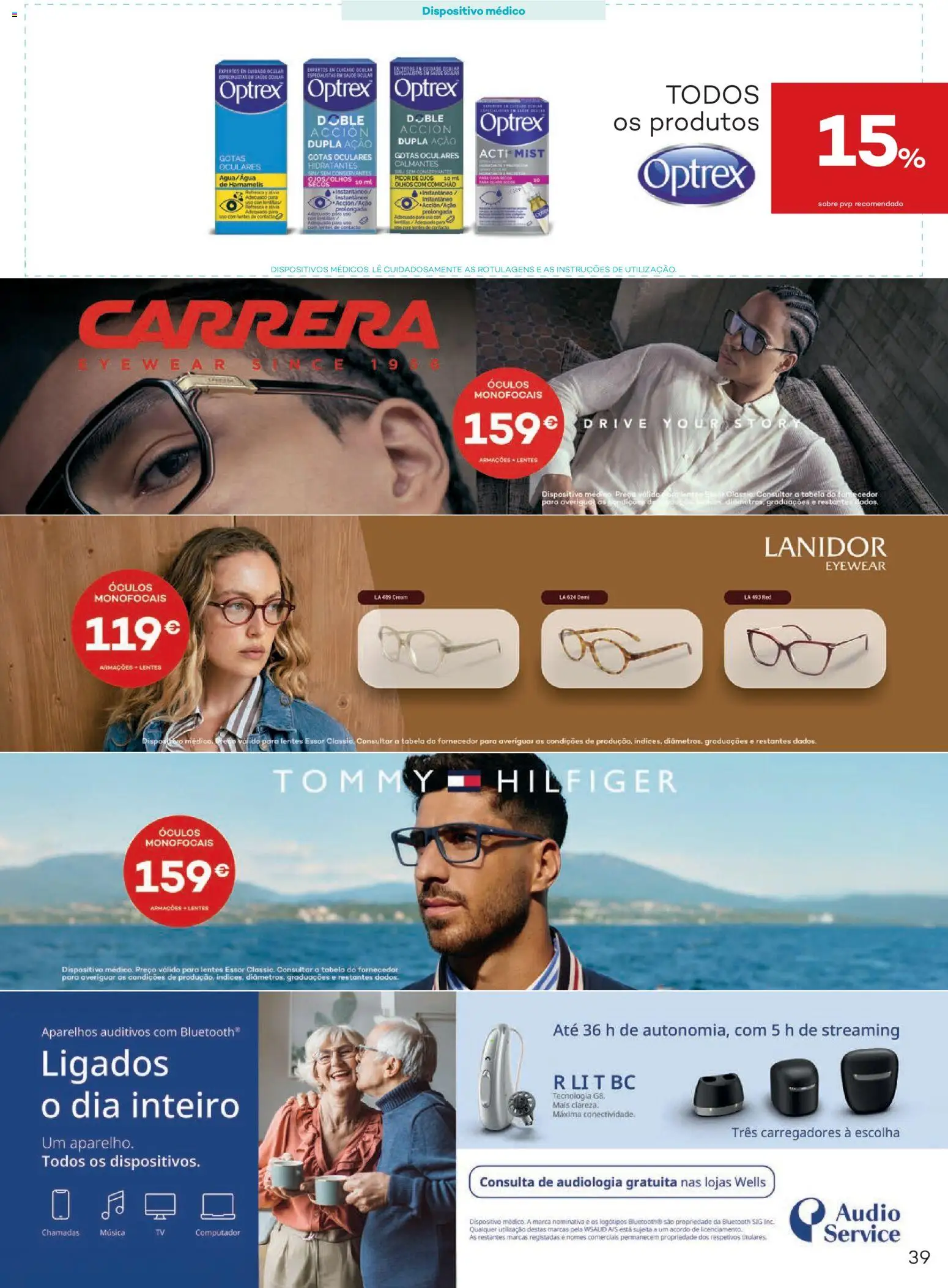 Well’s folheto │ válido de 27/10/2026 | Página: 39 | Produtos: Óculos, Computador, Audio, Lentes de contacto