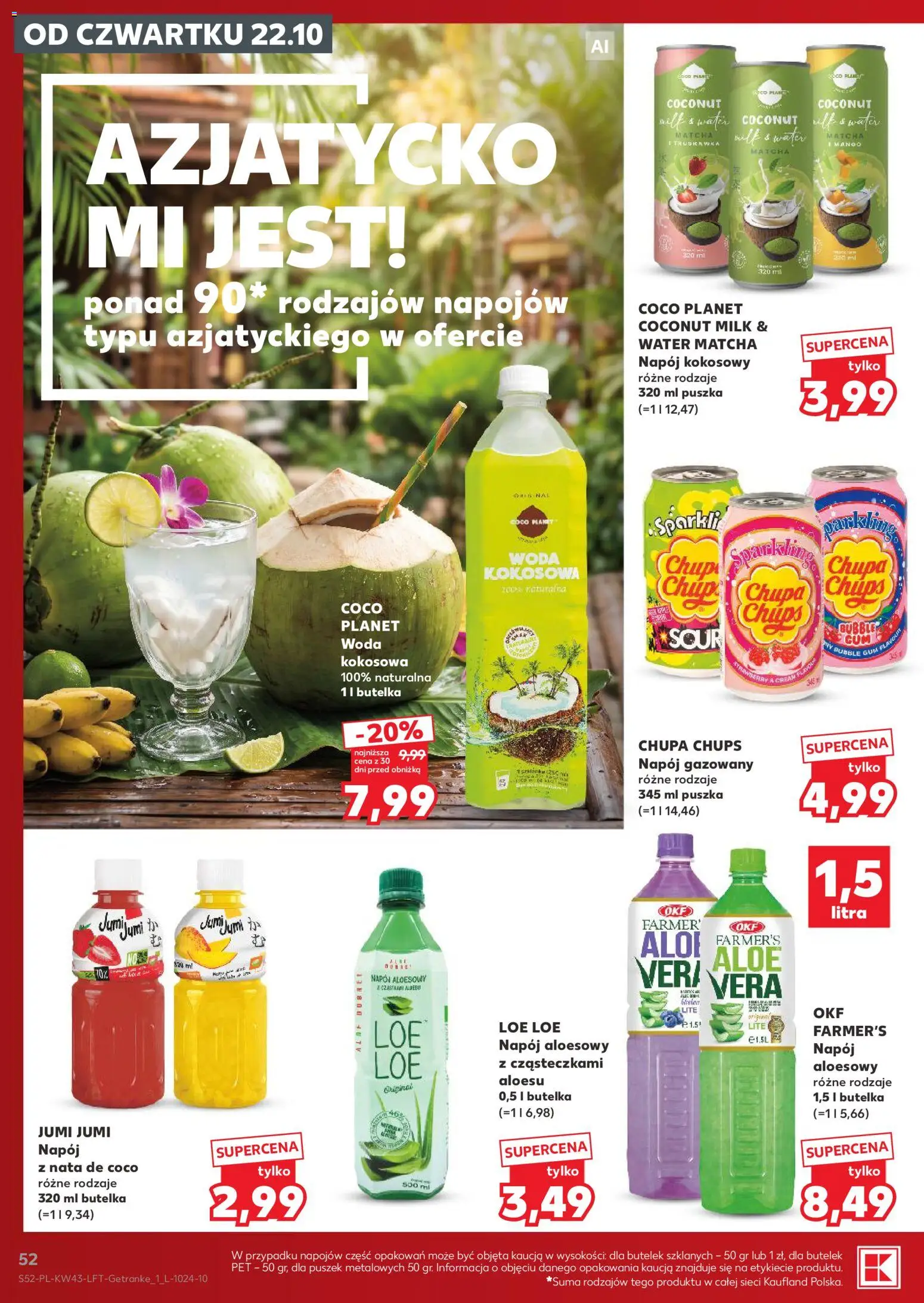 Kaufland gazetka od 22.10.2026 | Strona: 52 | Produkty: Mango, Woda kokosowa, Napój kokosowy, Woda