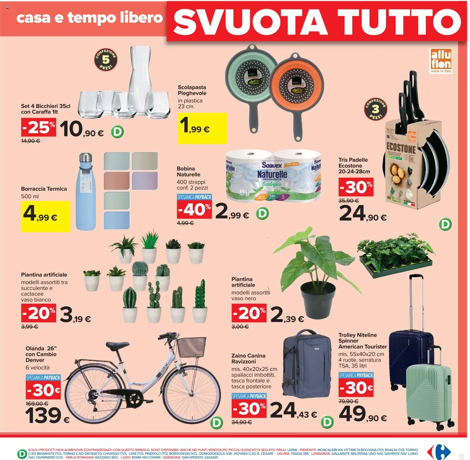 Volantino Carrefour del 24/07/2026 | Pagina: 27 | Prodotti: Zaino, Asciugatutto, Trolley, Borraccia