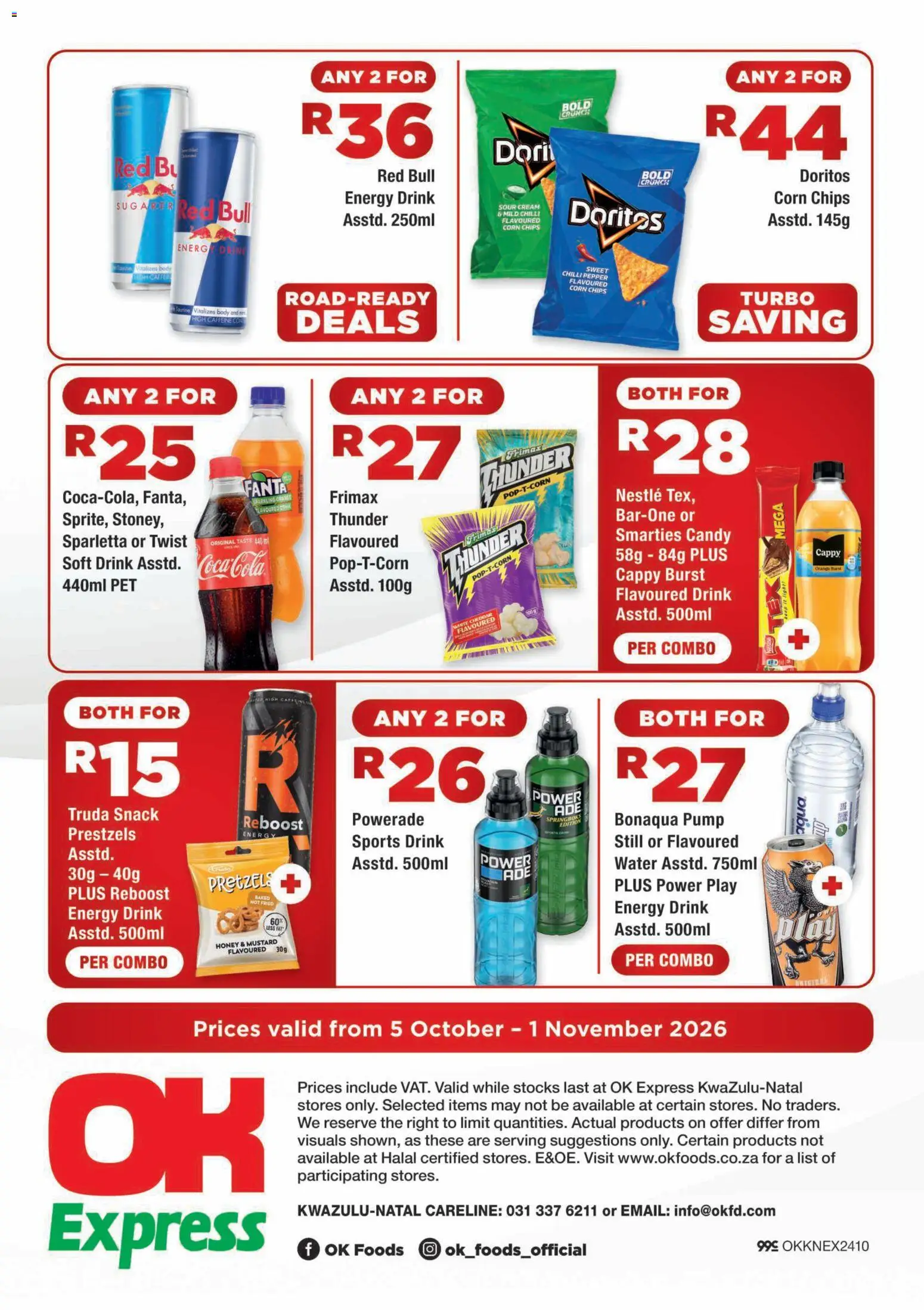 New OK Foods catalogue – valid from 05/10/2026 | Page: 4 | Products: Fanta, Mustard, Cheddar, Sports drink