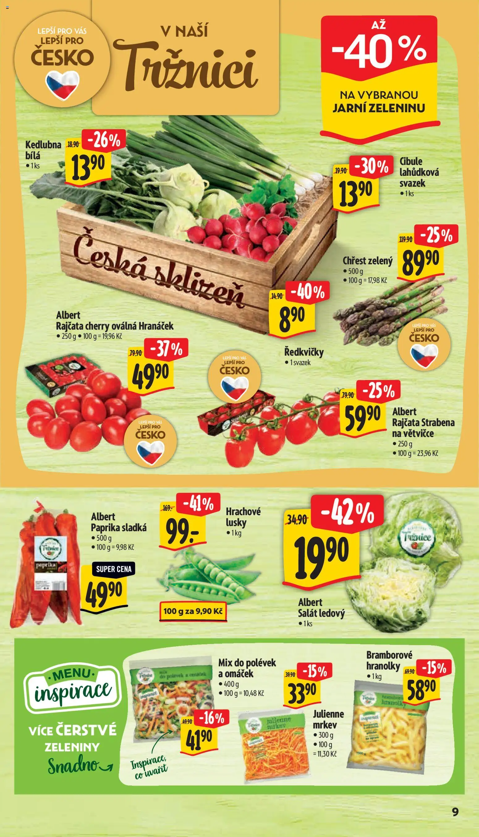 Albert leták - Hypermarket od 13.05.2026 | Strana: 15 | Produkty: Hranolky, Mrkev, Salát, Kedlubna