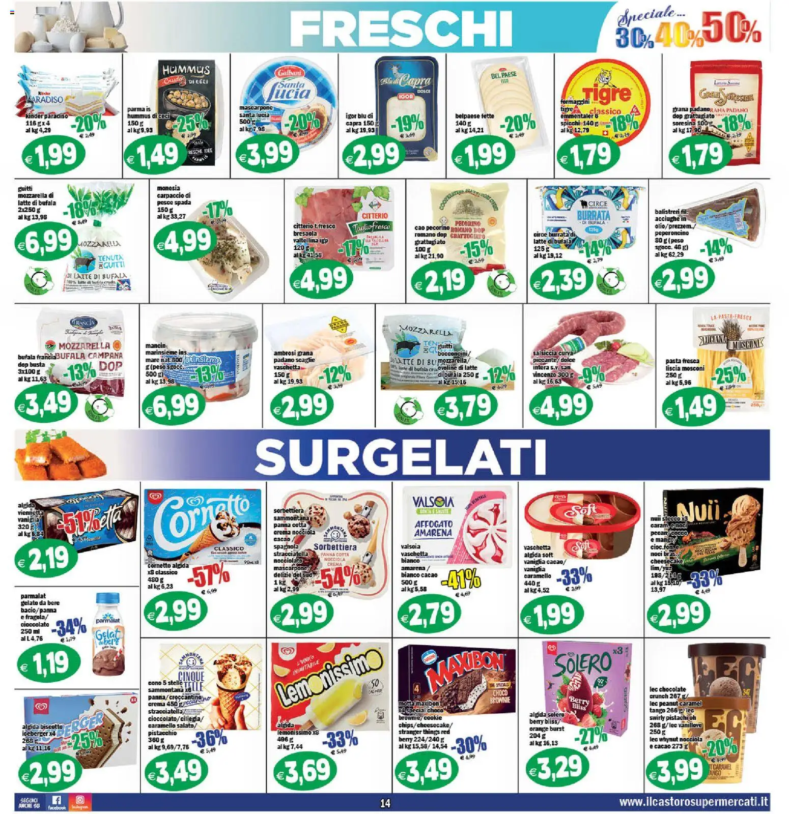 Volantino Il Castoro del 02/09/2026 | Pagina: 14 | Prodotti: Mozzarella, Pecorino, Burrata, Stracciatella