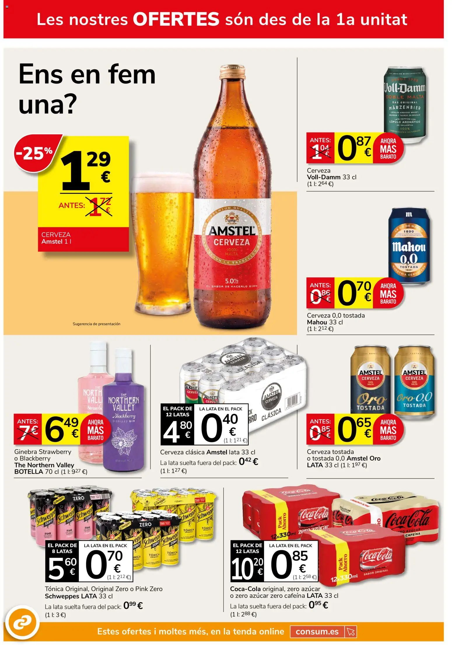 Consum folleto │ válido desde el 24/09/2026 | Página: 14 | Productos: Tónica, Cerveza, Ginebra, Azúcar