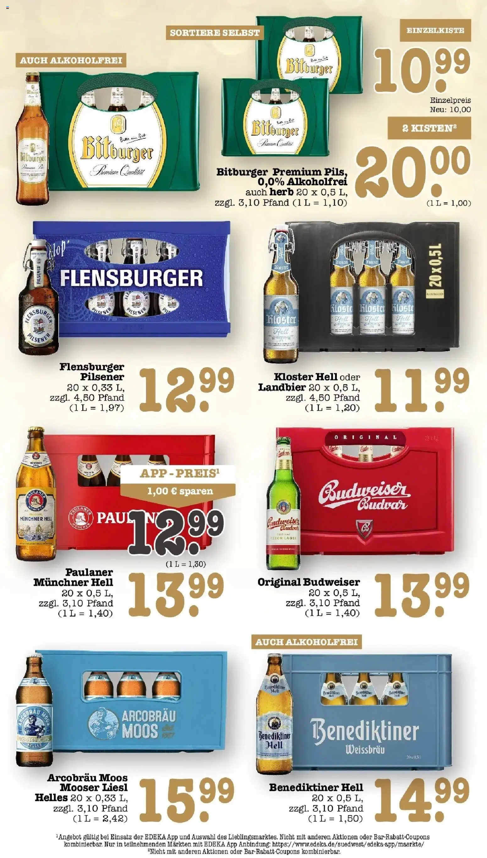 E center Prospekt Karlsruhe (ab 21.09.2026) zum Blättern | Seite: 49 | Produkte: Bitburger, Flensburger, Budweiser, Paulaner