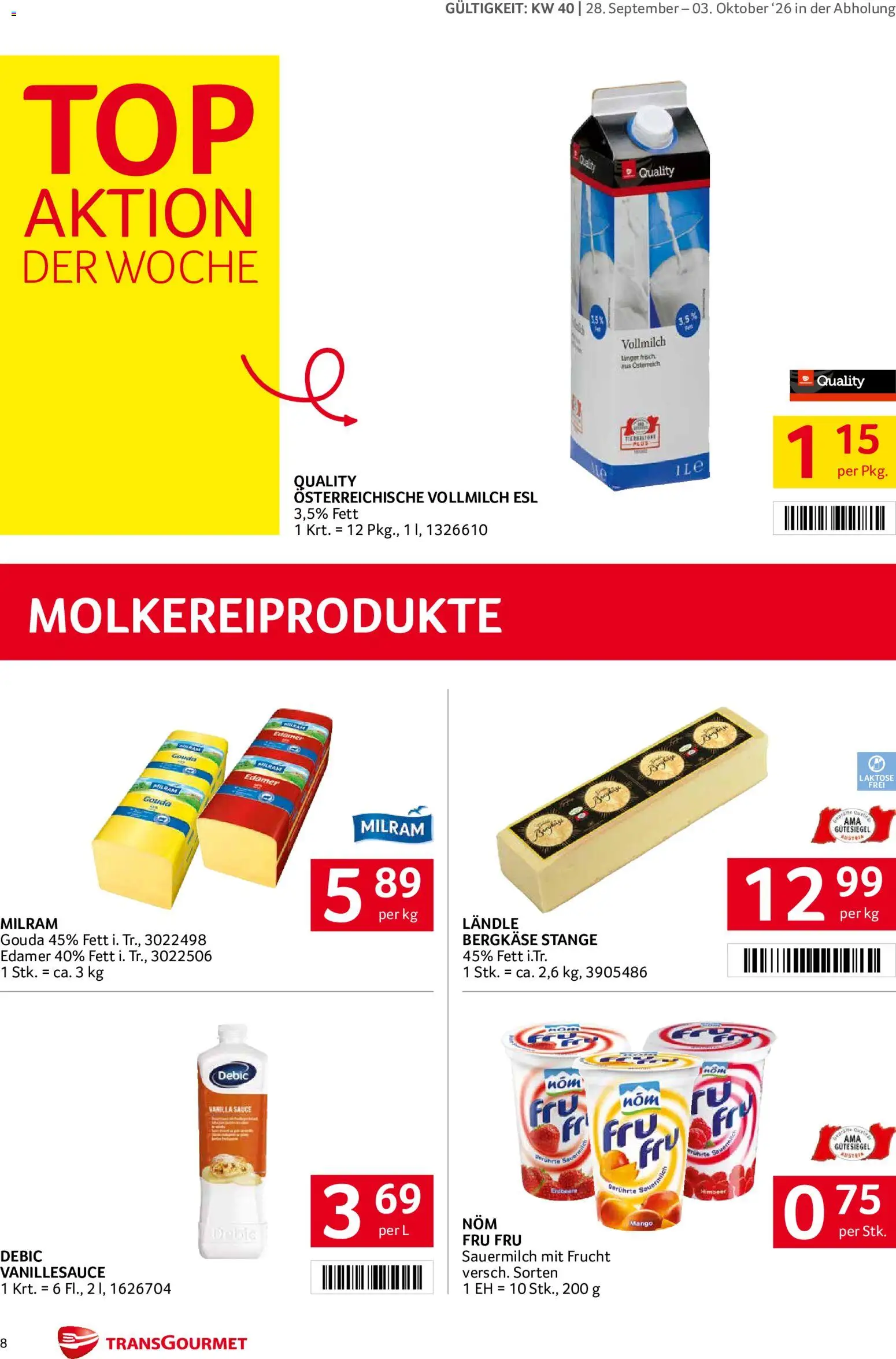 Transgourmet Flugblatt gültig ab 28.09.2026 | Seite: 8