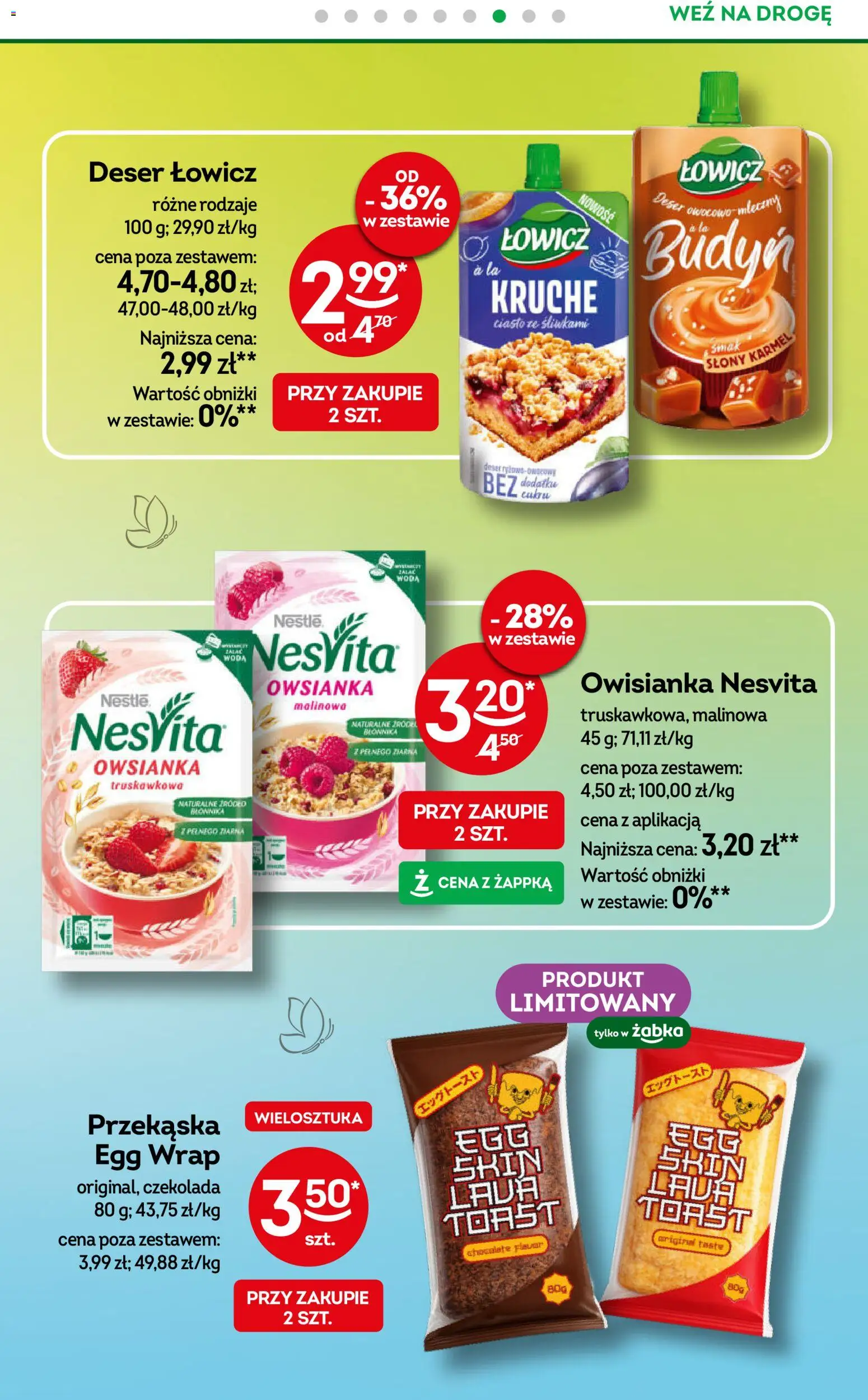 Żabka gazetka od 01.07.2026 | Strona: 74 | Produkty: Owsianka, Ciasto, Czekolada, Woda