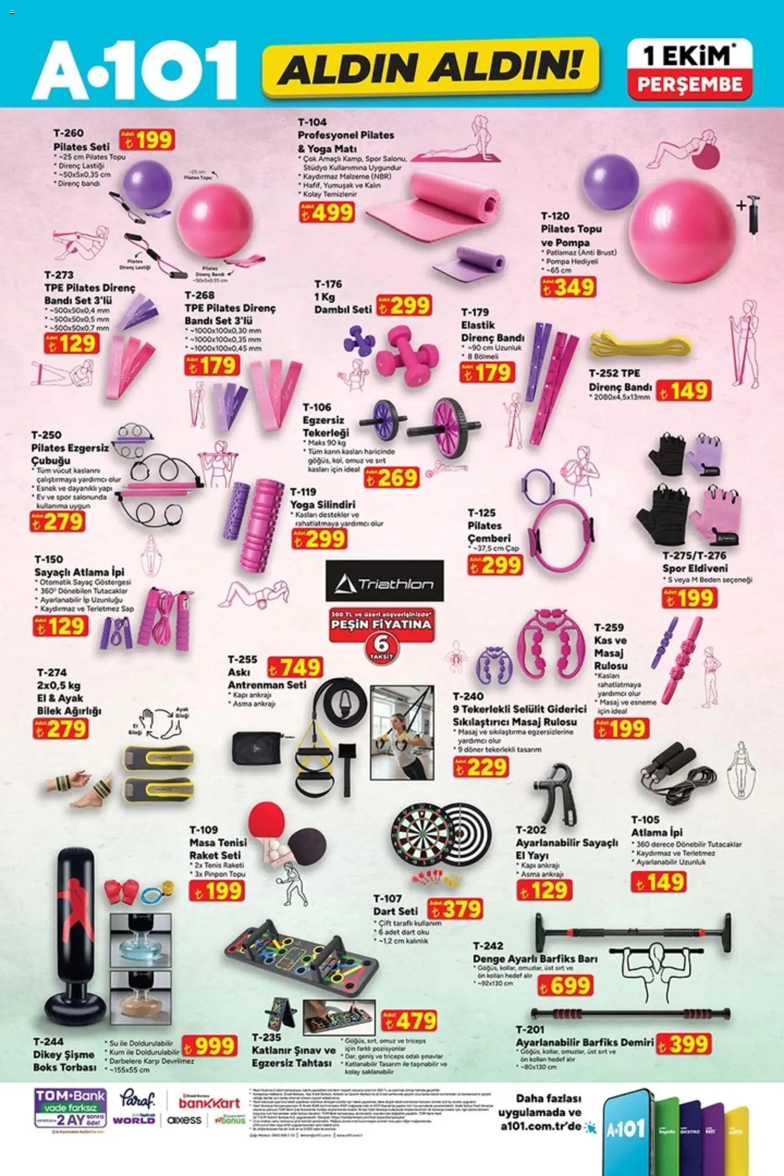 A101 - Katalog Aldın Aldın - 01 Ekim 2026 tarihinden itibaren geçerlidir | Sayfa: 7 | Ürünler: Askı, Çift taraflı, Masa, Su