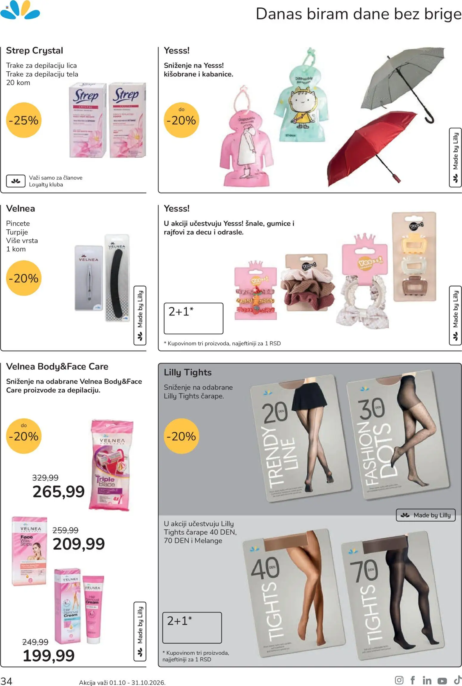 Lilly drogerie katalog - važi od 01.10.2026 | Strana: 34 | Proizvode: Čarape