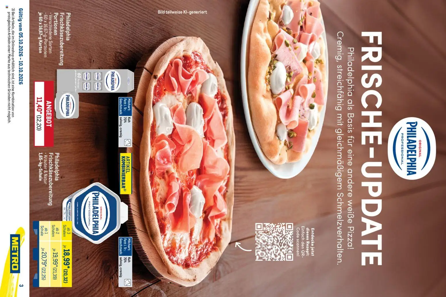 Metro Marken für Profis – gültig ab 05.10.2026 | Seite: 3 | Produkte: Philadelphia, Pizza