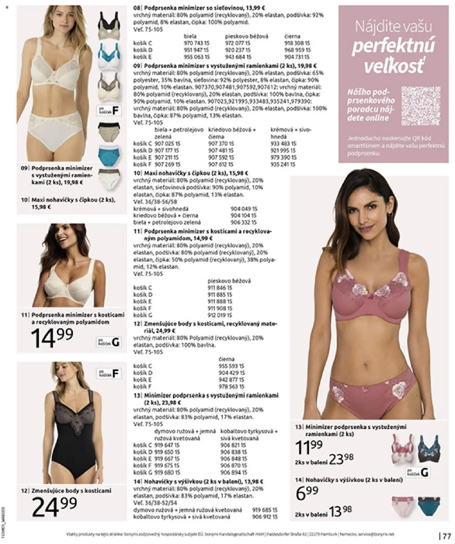 Nové Bonprix akcie – leták je platný od 05.05.2026 | Strana: 79 | Produkty: Nohavičky, Podprsenka