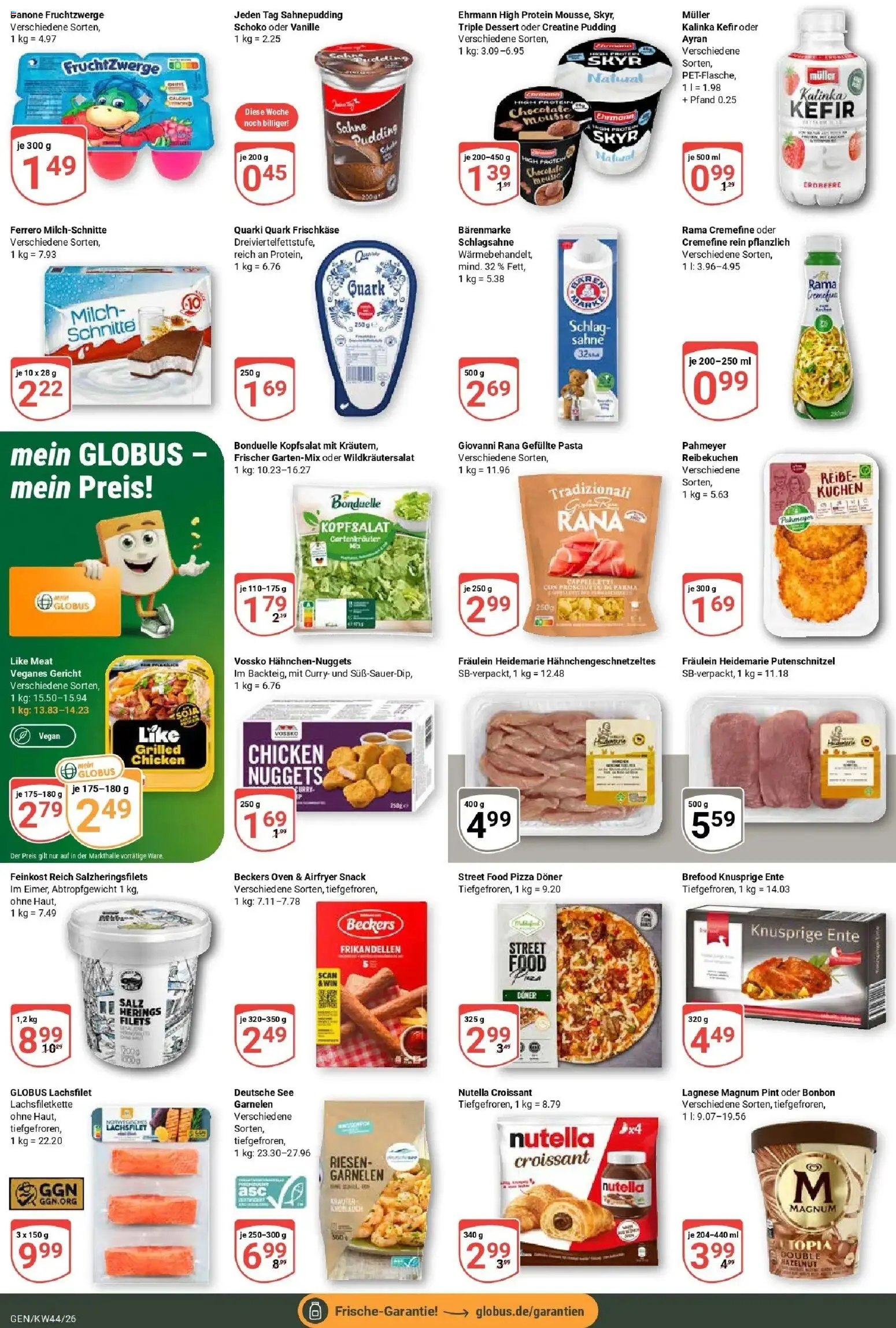 Globus Prospekt Gensingen (ab 26.10.2026) » Angebote online | Seite: 13 | Produkte: Quark, Schlagsahne, Like meat, Kuchen