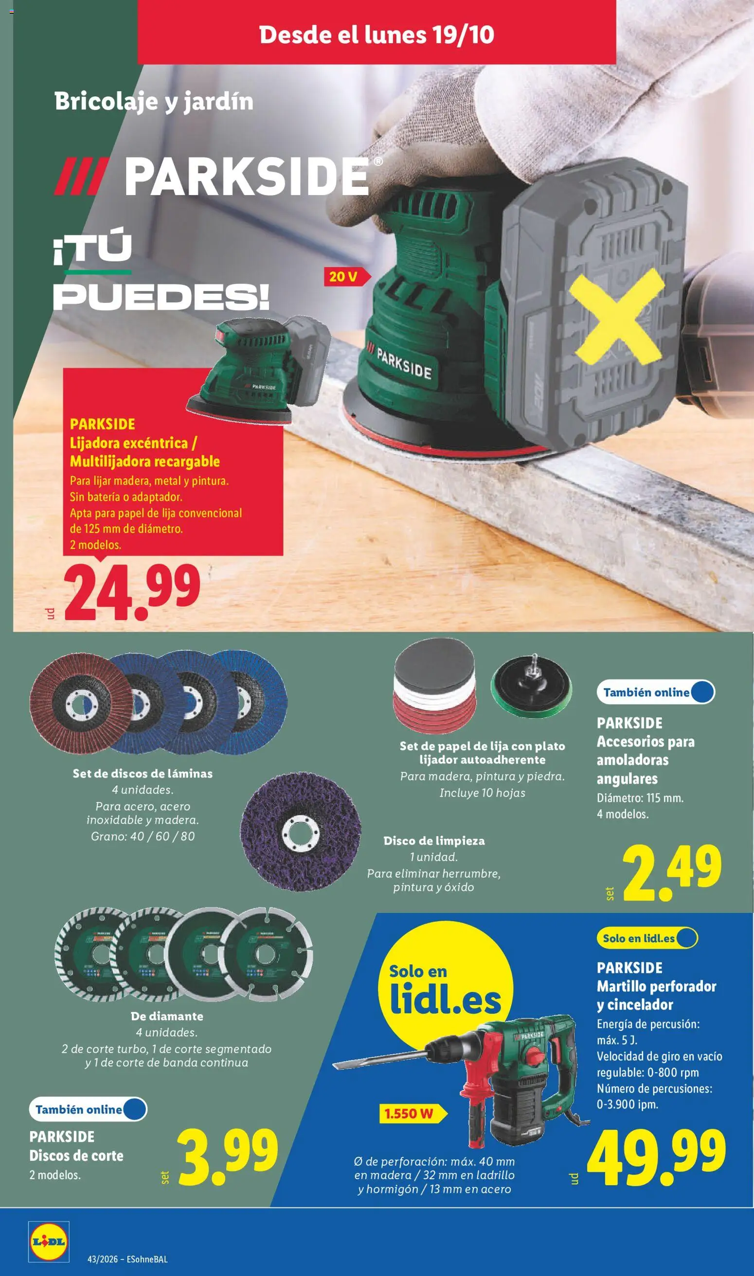 Lidl folleto de bazar │ válido desde el 19/10/2026 | Página: 6 | Productos: Disco, Batería