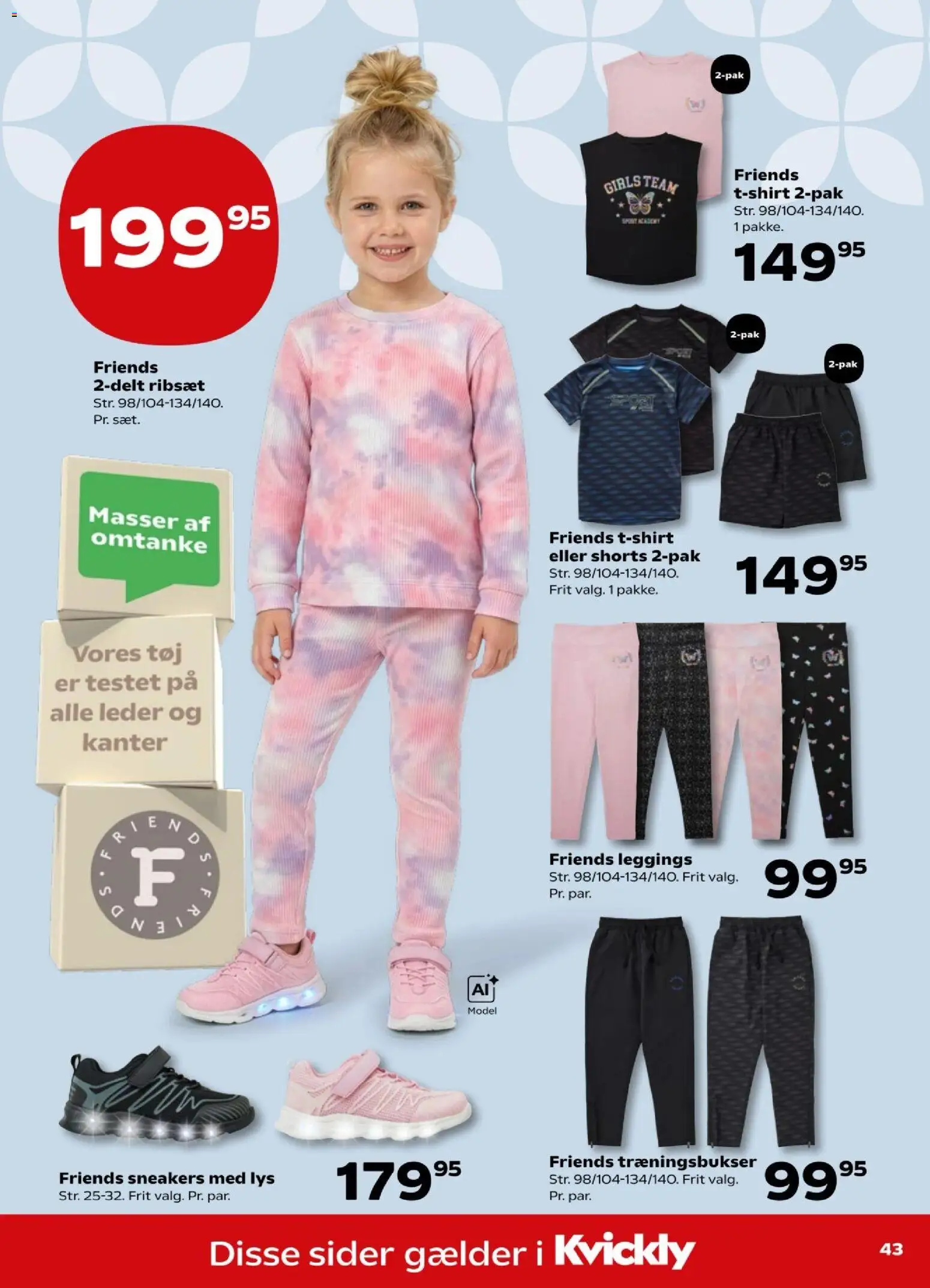 Kvickly tilbudsavis – gyldig fra 14/08/2026 | Side: 47 | Produkter: T-shirt, Shorts, Sneakers, Tøj