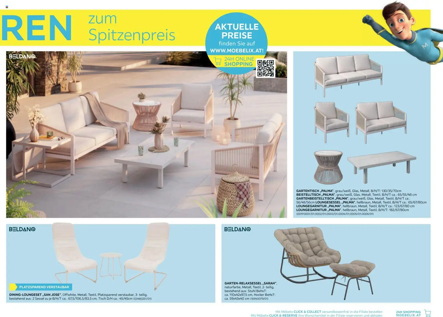 Möbelix Gartenmöbel gültig ab 16.03.2026 | Seite: 15 | Produkte: Sessel, Tisch, Stuhl