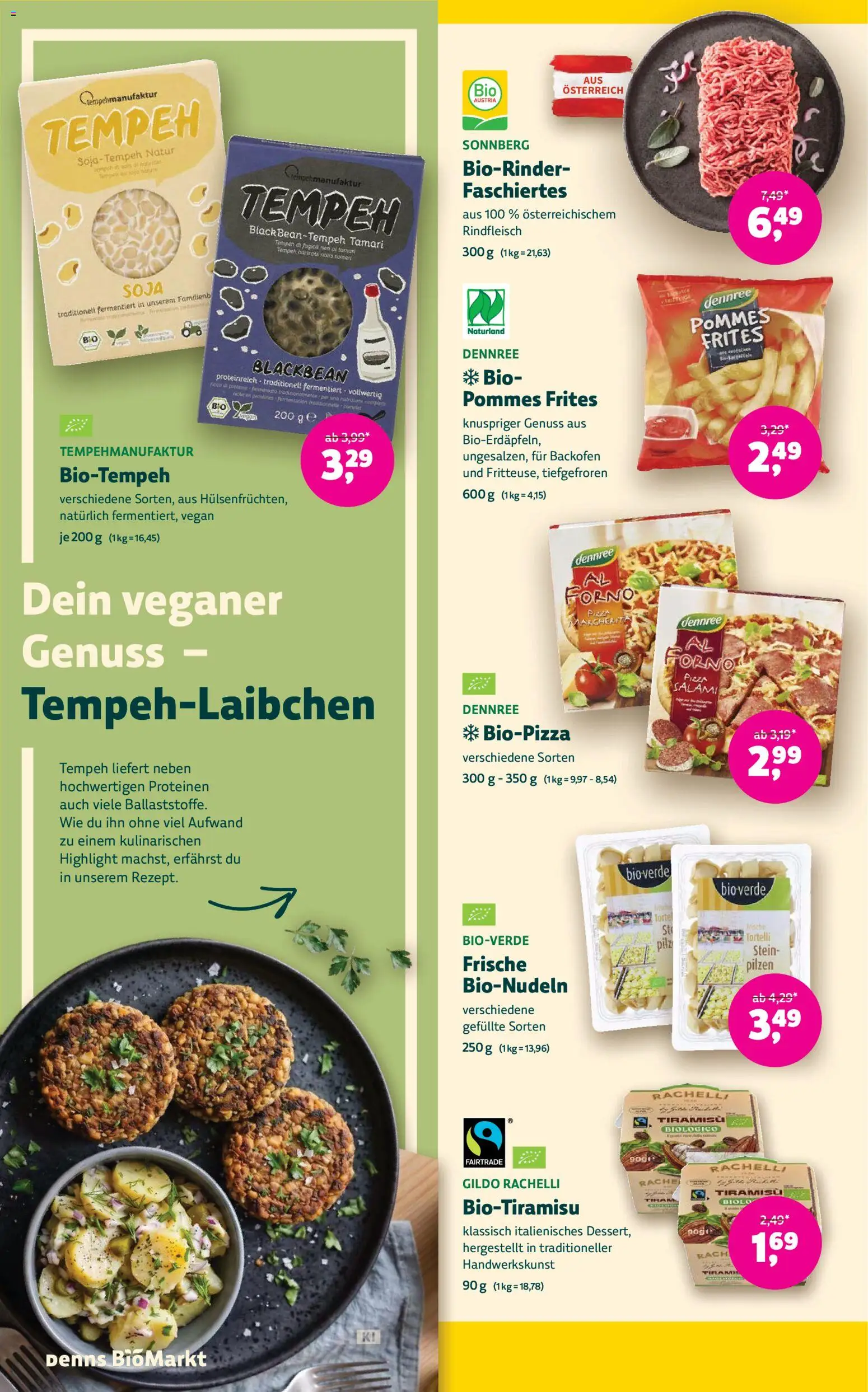 Denns BioMarkt Angebote gültig ab 12.08.2026 | Seite: 8 | Produkte: Salami, Pizza, Rindfleisch