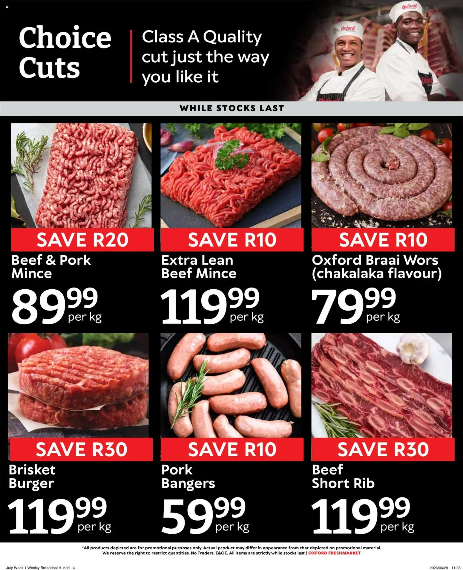 New Oxford Freshmarket catalogue – valid from 01/07/2026 | Page: 4 | Products: Pork, Beef