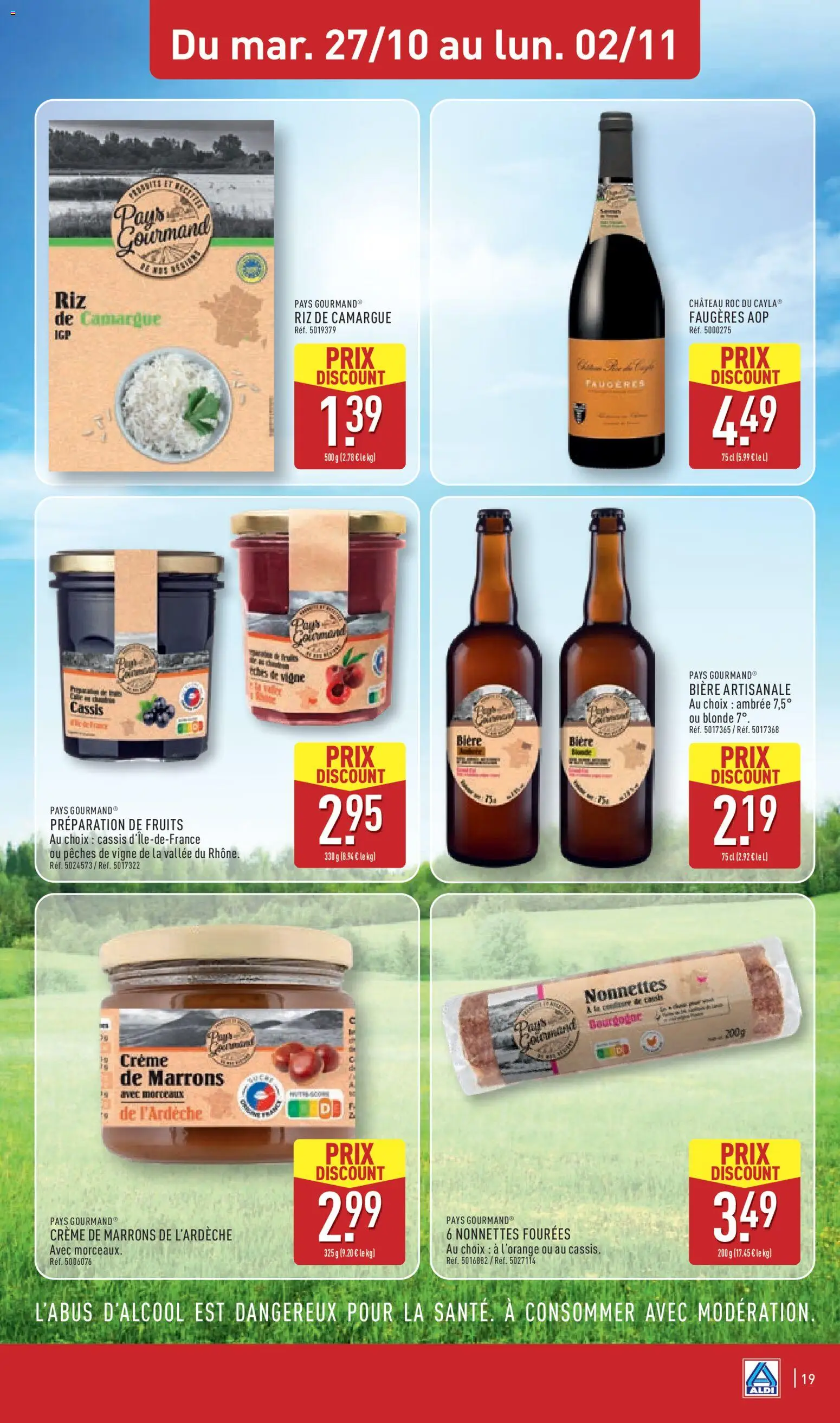 {H1} | Page: 21 | Produits: Cassis, Pêches, Bourgogne, Bière