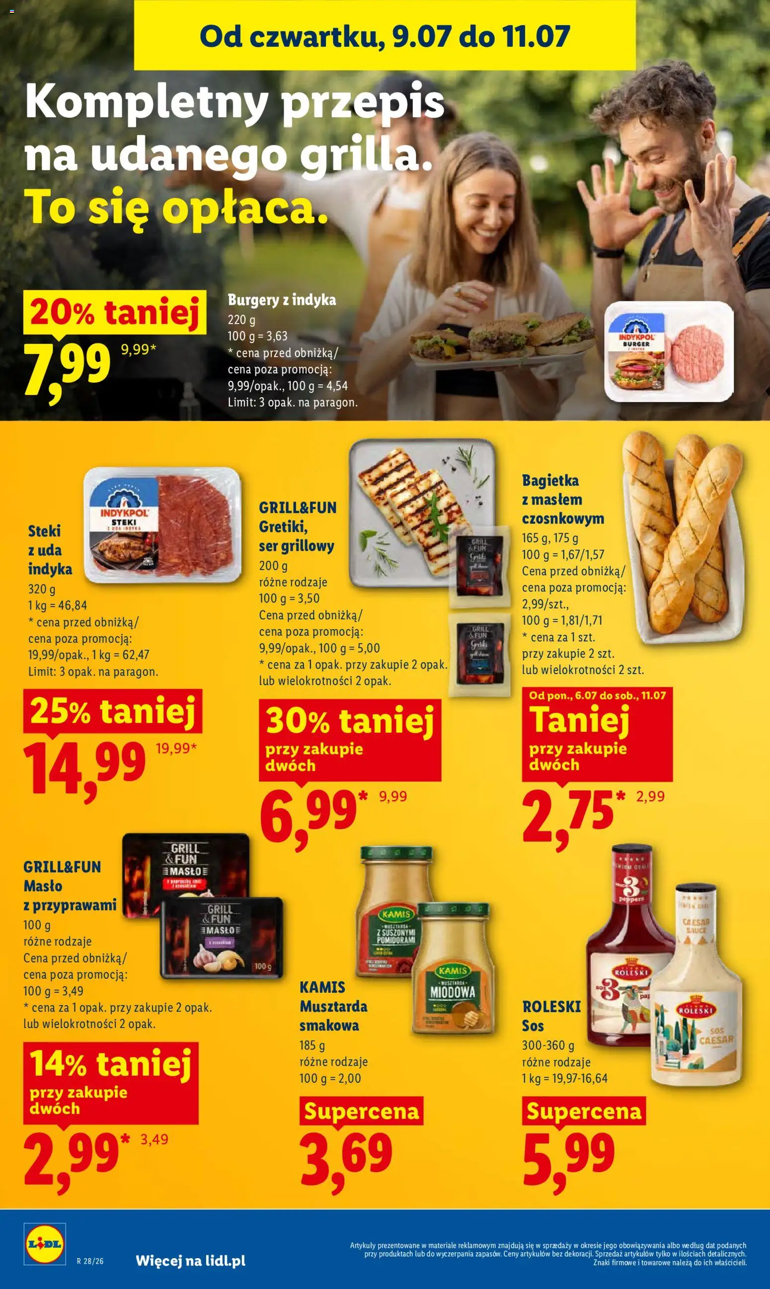 Lidl Polsko leták od 09.07.2026 | Strana: 52 | Produkty: Burger, Máslo