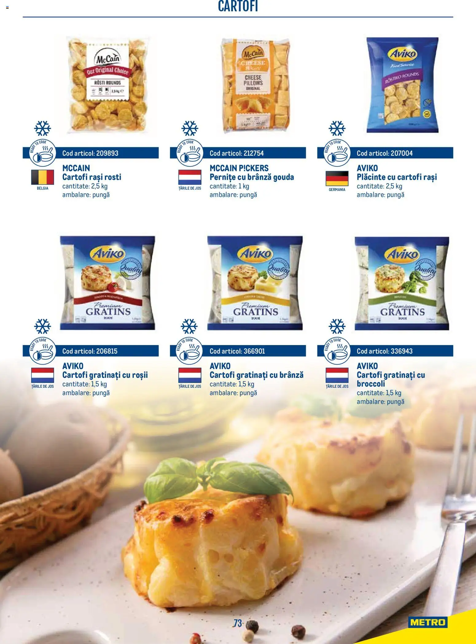 Noul catalog Metro – valabil de la 21.04.2026 | Pagină: 73 | Produse: Brânză, Roșii, Cartofi, Gouda