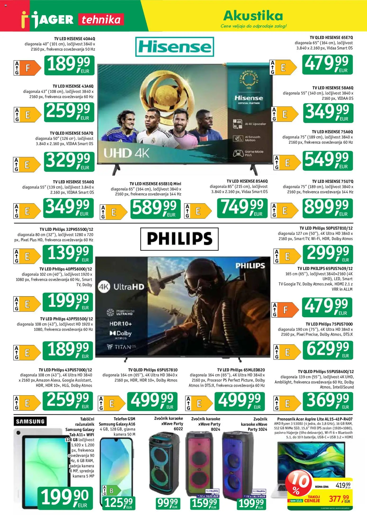 Novi Jager katalog ponudbe – veljaven od 20.05.2026 | Stran: 14 | Izdelki: Telefon, Tv, Zvocnik, Prenosnik