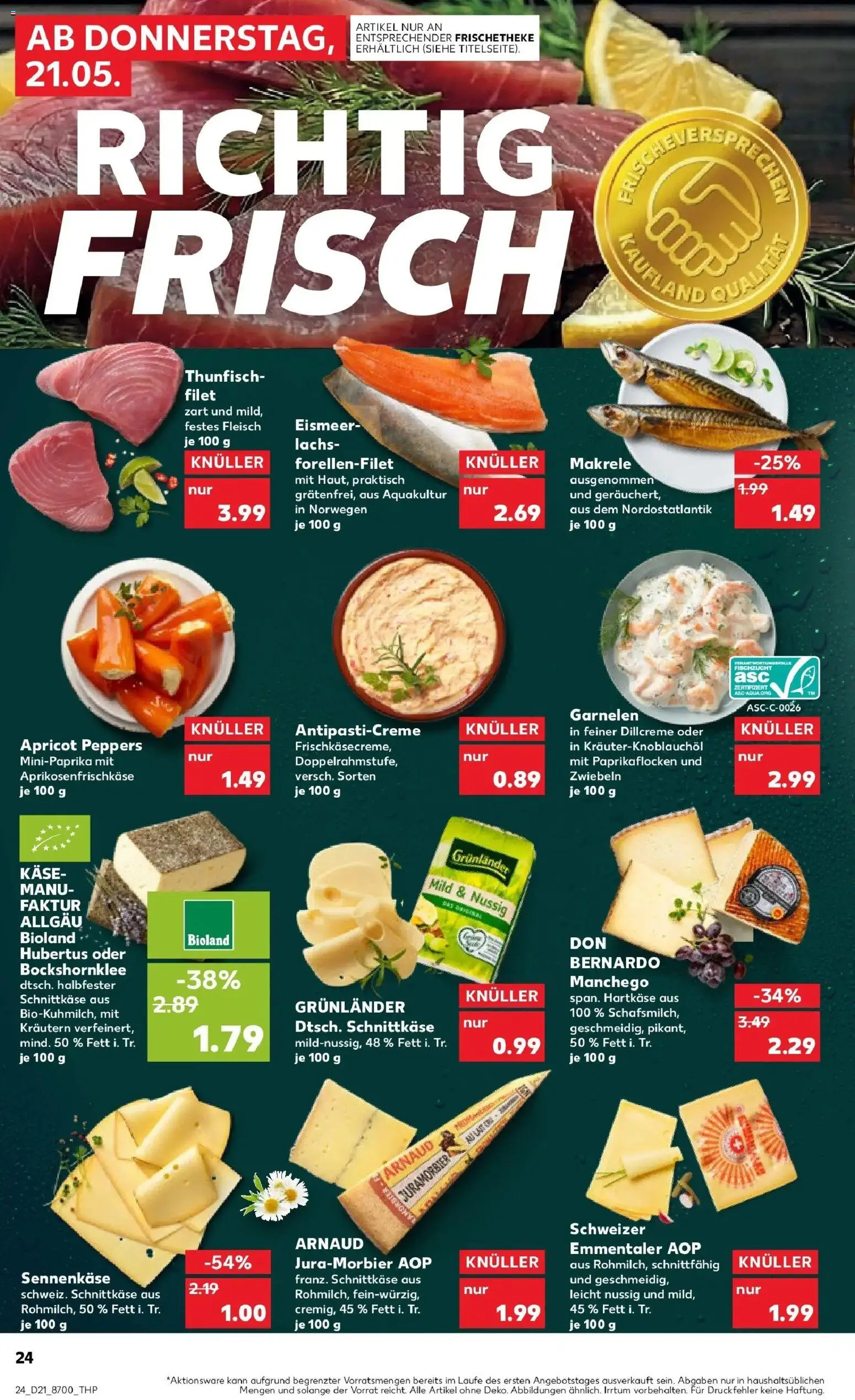 Kaufland Prospekt München – gültig ab 18.05.2026 | Seite: 29 | Produkte: Käse, Lachs, Grunlander, Fleisch