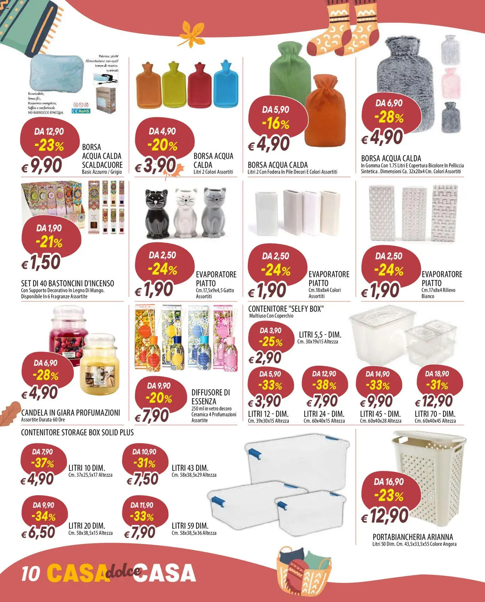 Volantino Galassia del 19/10/2026 | Pagina: 10 | Prodotti: Pile, Borsa, Candela, Portabiancheria