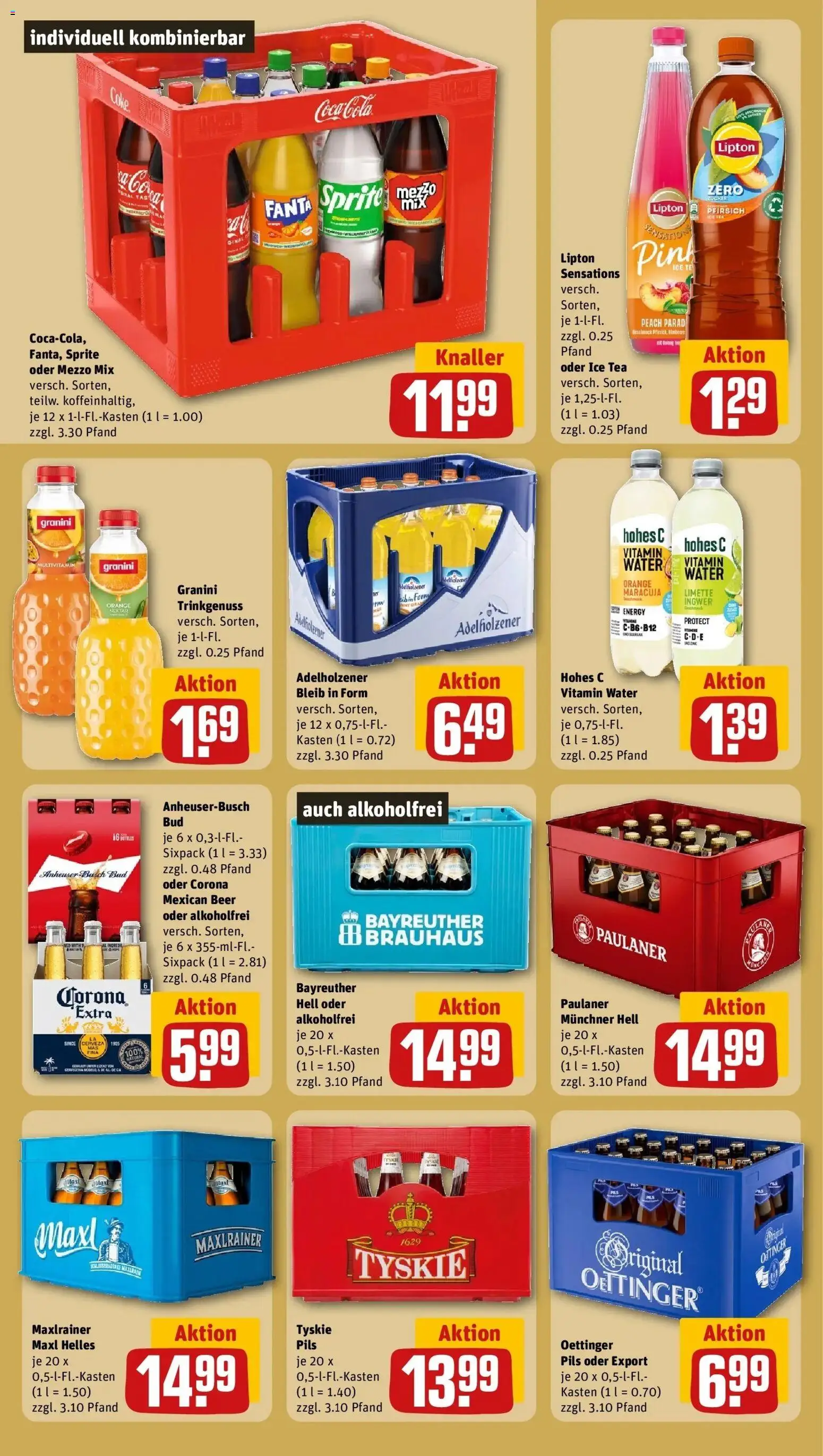 REWE Prospekt ab 28.09.2026 zum Blättern » Angebote | Seite: 24 | Produkte: Adelholzener, Pfirsich, Hohes c, Paulaner