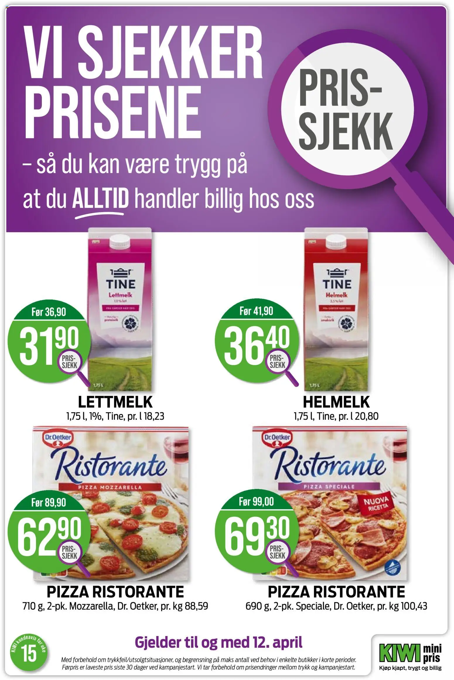 {H1} | Side: 17 | Produkter: Pizza, Helmelk, Kiwi, Mozzarella