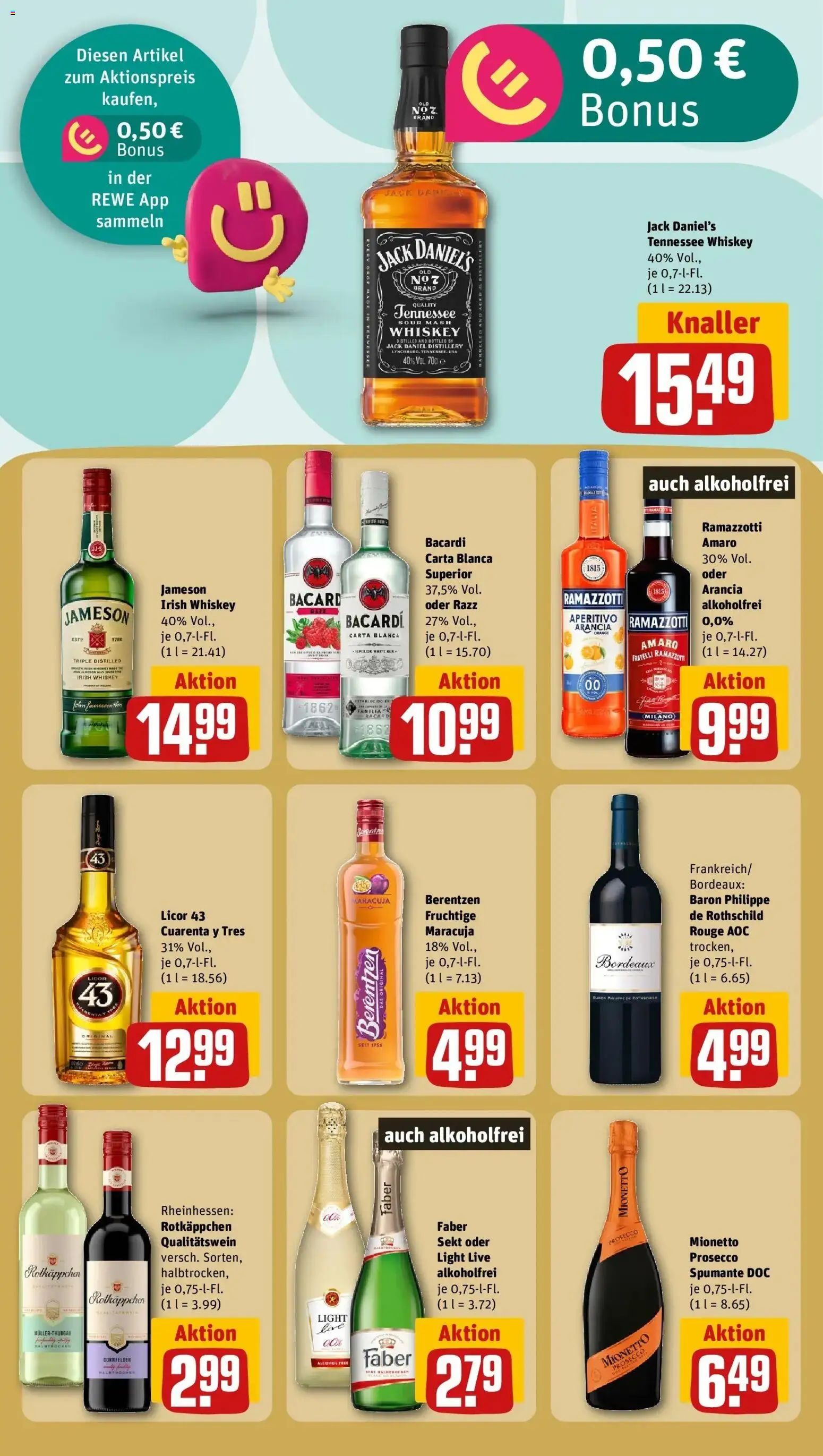 REWE Prospekt ab 19.10.2026 zum Blättern » Angebote | Seite: 17 | Produkte: Sekt, Jack Daniel's, Whiskey, TV