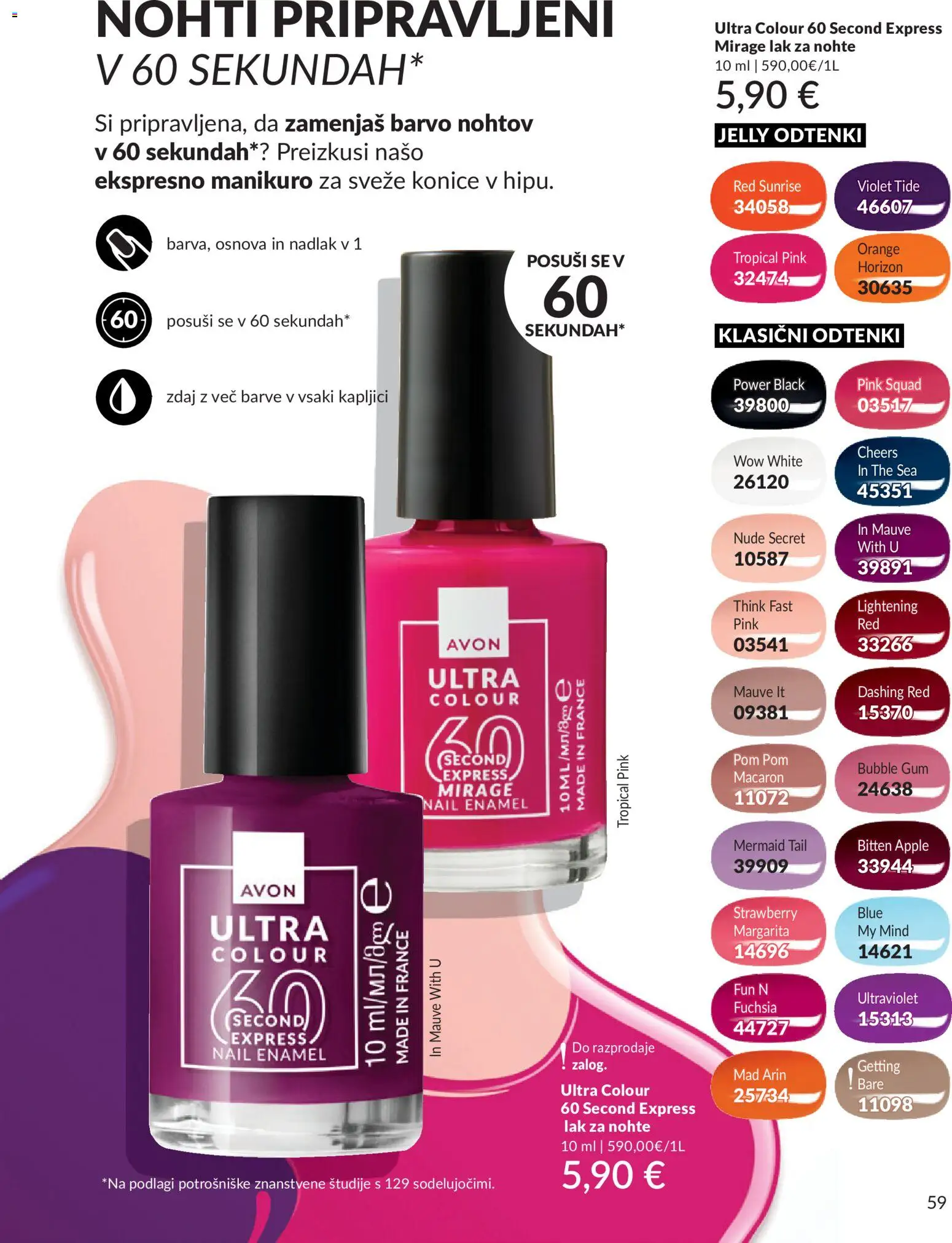 Novi Avon katalog ponudbe – veljaven od 01.08.2026 | Stran: 59 | Izdelki: Lak za nohte, Lak