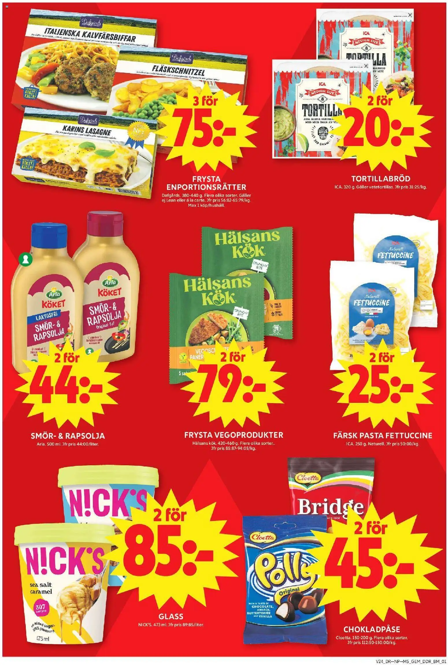 ICA Maxi reklamblad aktuell från 08.06.2026 | Sida: 7 | Produkter: Gem, Tortilla, Rapsolja, Glass