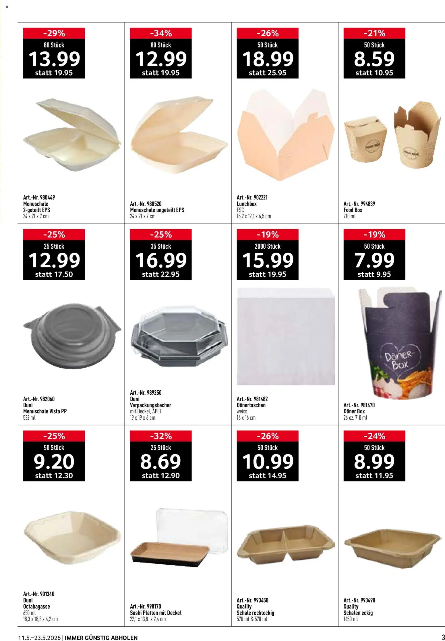 Prodega aktionen To Go Bedarf – gültig ab 11.05.2026 | Seite: 3 | Produkte: Box