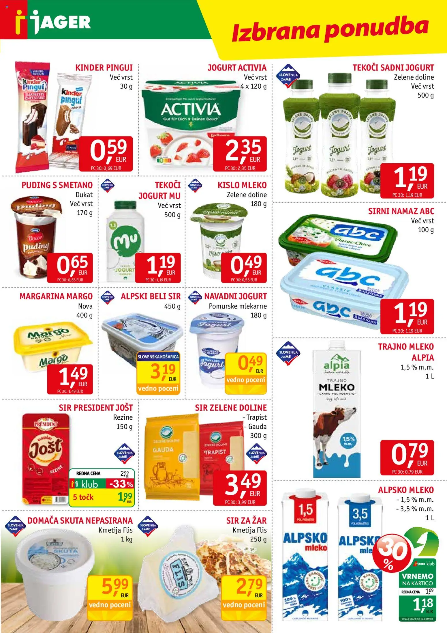 Novi Jager katalog ponudbe – veljaven od 10.06.2026 | Stran: 5 | Izdelki: Sirni namaz, Margarina, Jogurt, Skuta