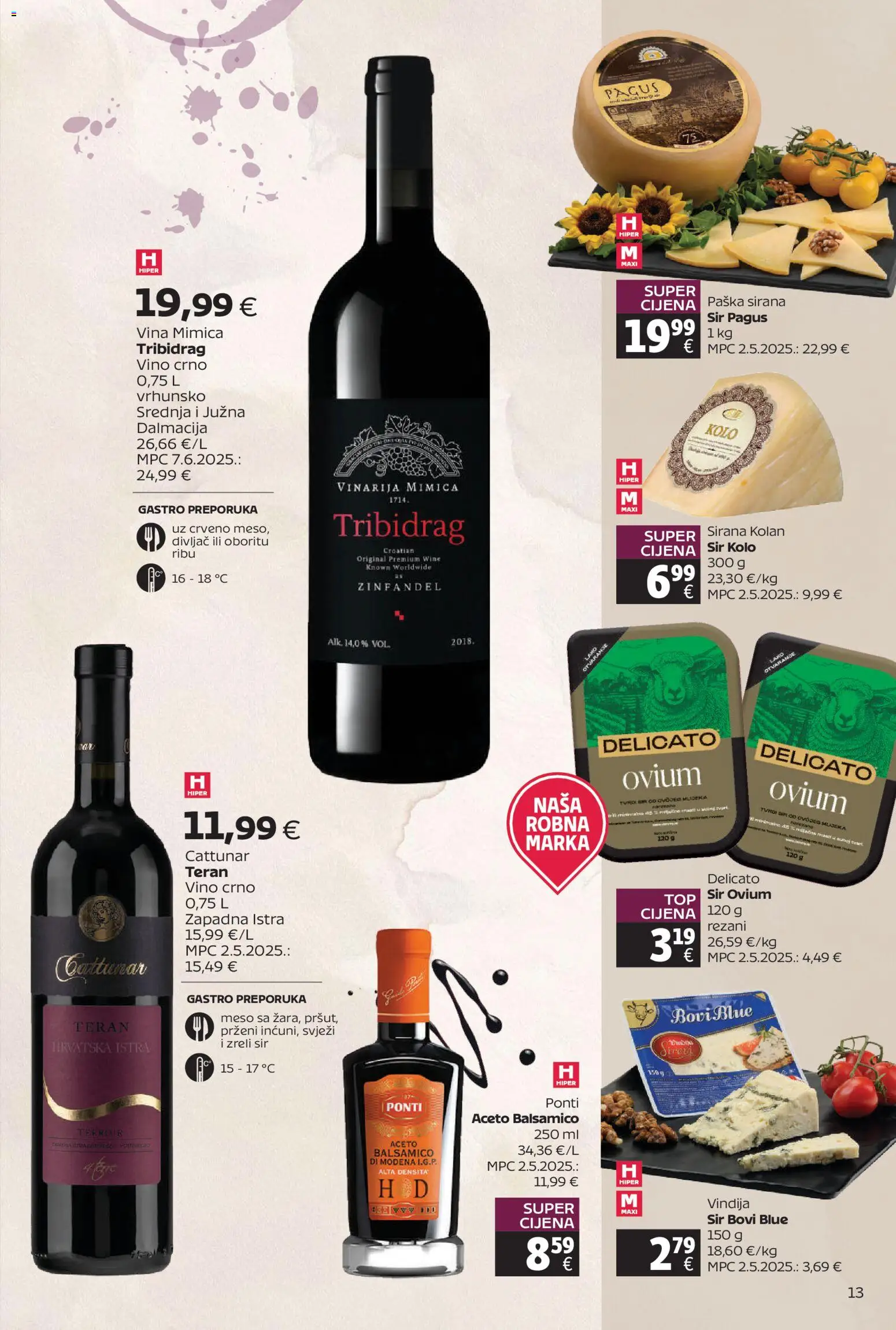 Tommy katalog | vrijedi od 20.07.2026 | Stranica: 13 | Proizvodi: Vindija, Sir, Meso, Balsamico