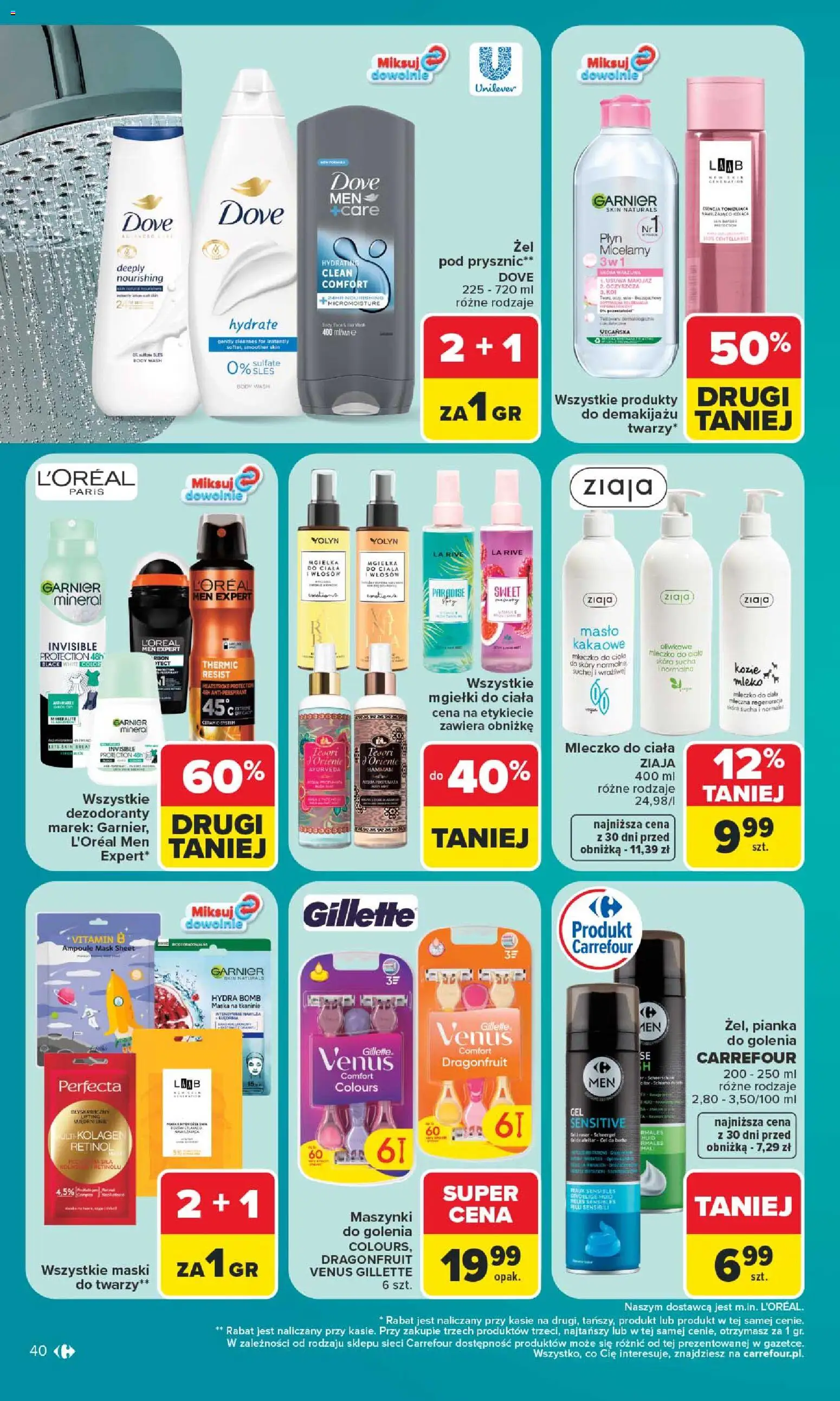 Carrefour gazetka od 08.06.2026 | Strona: 42 | Produkty: Prysznic, Mleko, Maska, Mleczko do ciała