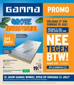 GAMMA folder - Voorbeeld van een folder van GAMMA, geldig van 15/07/2026